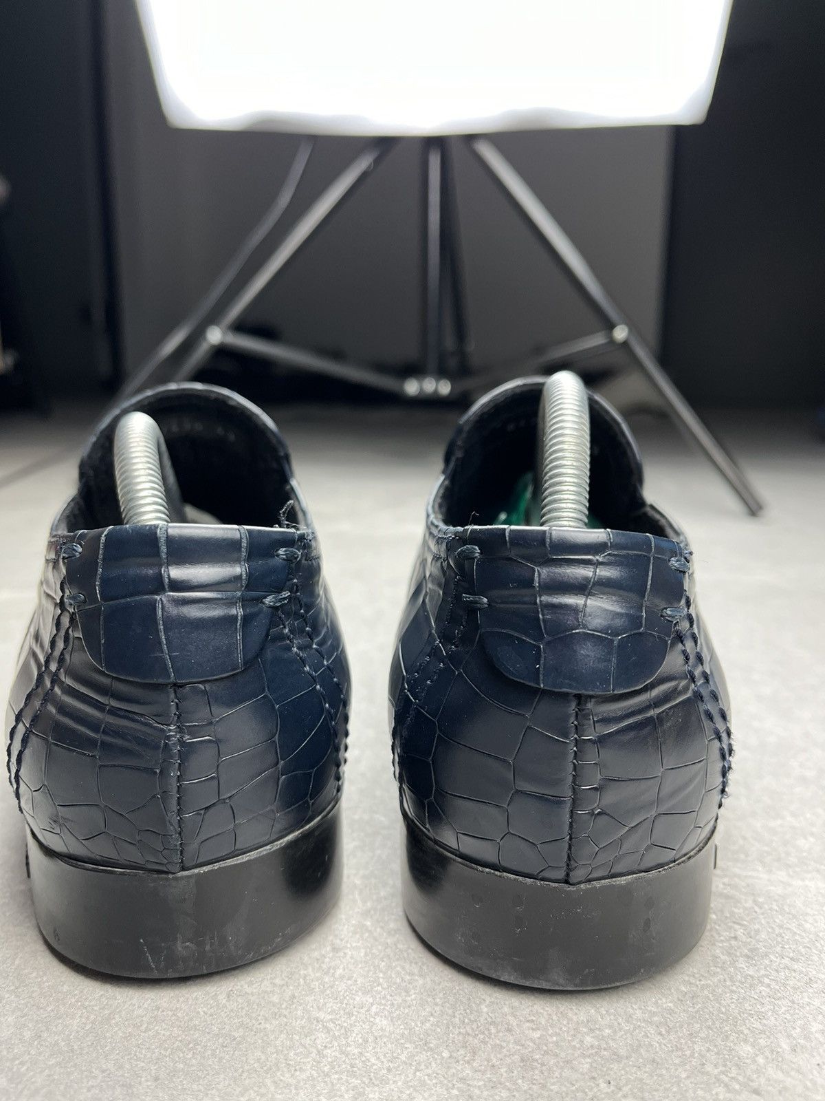 Leather RRP 550$ Baldinini crocodile leather mocassins formal shoes Size US 9.5 / EU 42-43 - 5 Thumbnail