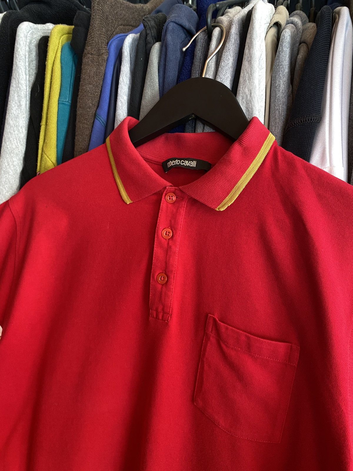 Roberto Cavalli VINTAGE ROBERTO CAVALLI POCKET POLO SHIRT Size US XL / EU 56 / 4 - 2 Thumbnail