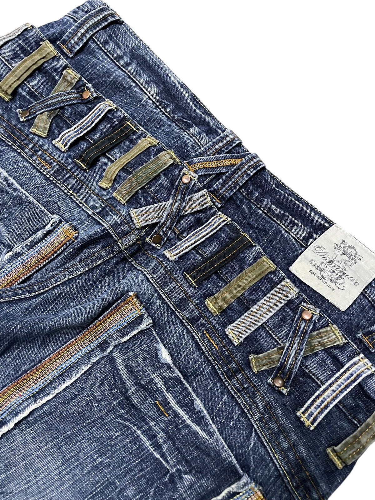 5351 POUR LES HOMMES × Japanese Brand × Tornado Mart DOMINATE Double Waist Spiral Honeycomb Wash Jeans Size US 34 / EU 50 - 20 Thumbnail