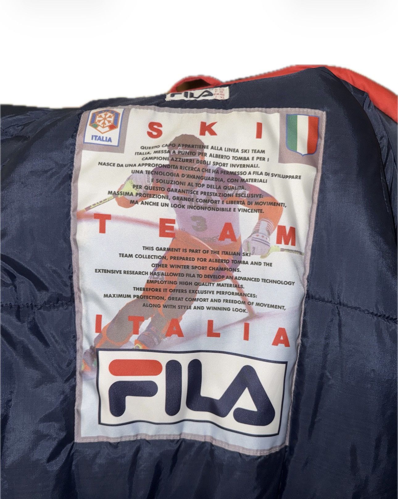 Fila VINTAGE 90s FILA "TEAM ITALIA" SKI JACKET ALBERTO TOMBA ERA Size US M / EU 48-50 / 2 - 2 Thumbnail
