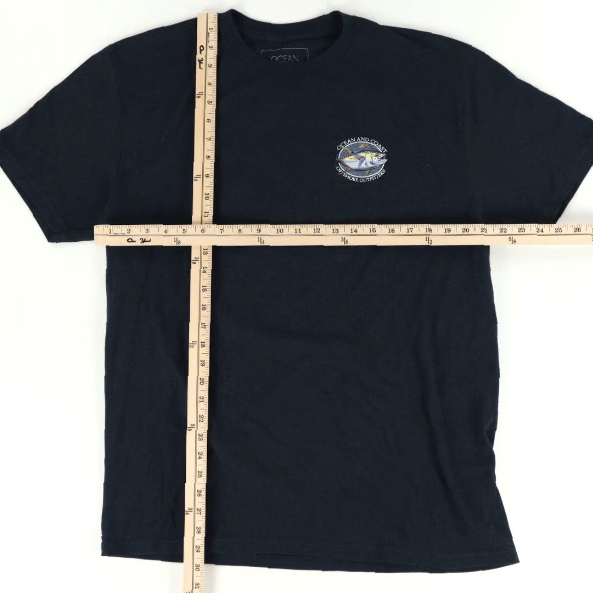 Vintage Ocean + Coast Tuna Playing Card Solid T-Shirt Navy Blue Men's XL Size US XL / EU 56 / 4 - 3 Thumbnail