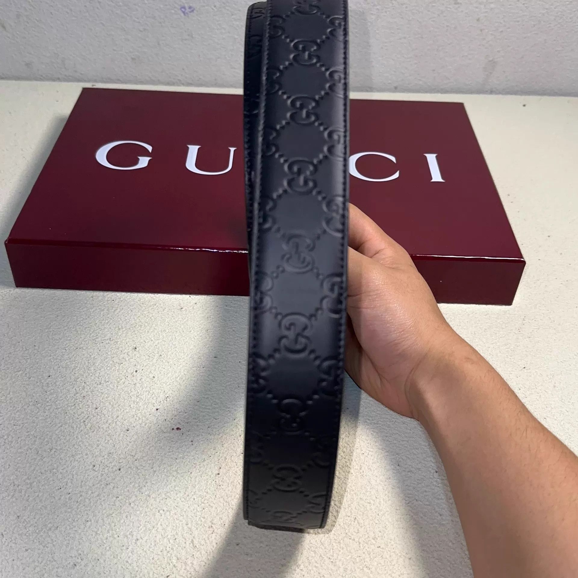 Gucci GUCCI GG Marmont 2cm Black Belt Size ONE SIZE - 2 Thumbnail