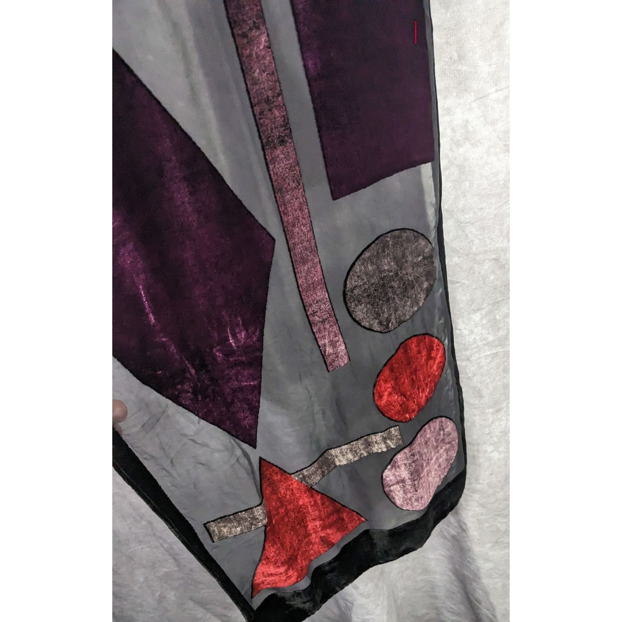 Other Vintage Burnt Velvet Geometric Jewel Tone Scarf/Shawl Size ONE SIZE - 8 Thumbnail