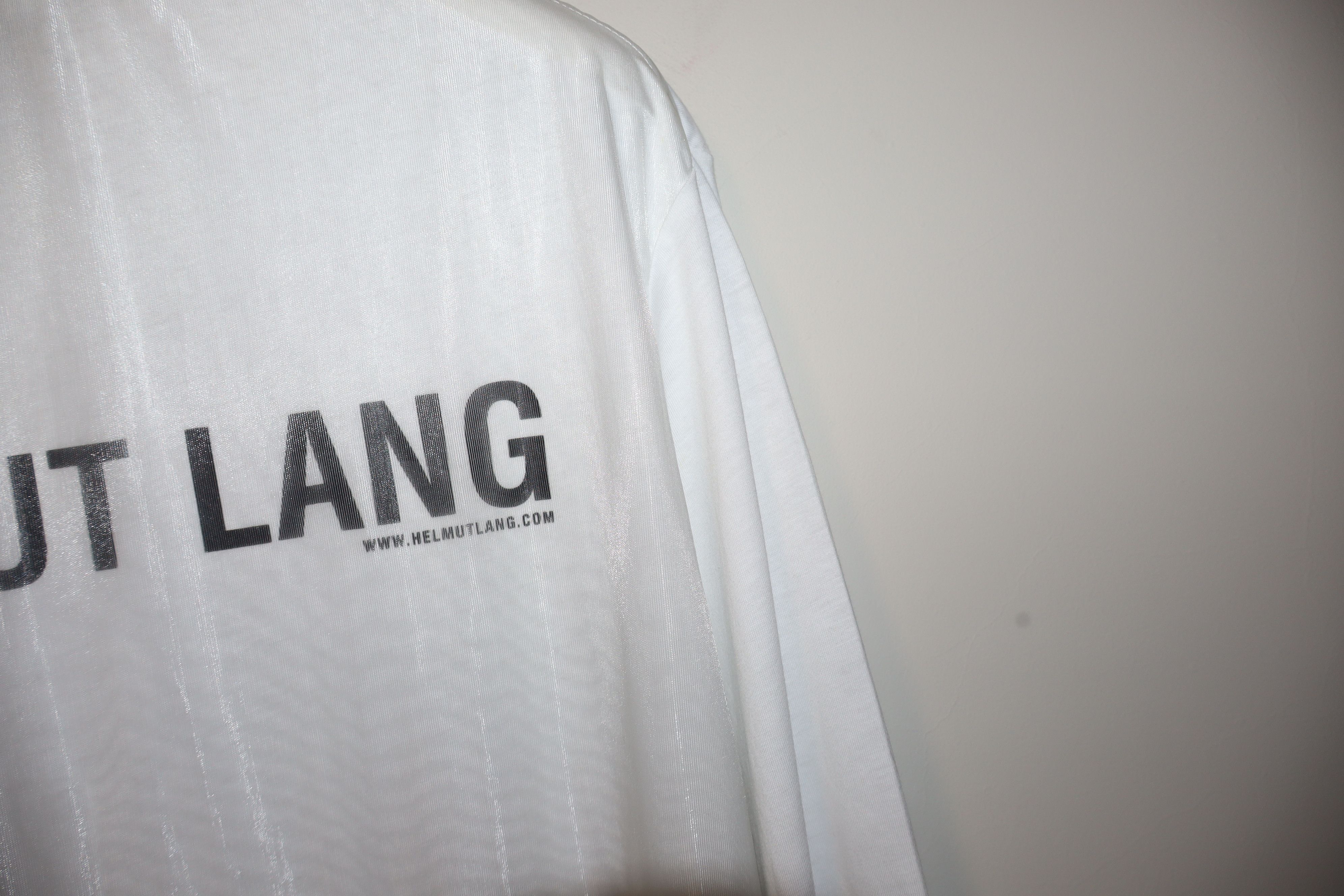 Helmut Lang Organza logo print longsleeve tshirt Size US M / EU 48-50 / 2 - 9 Thumbnail