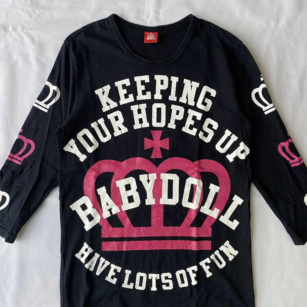 If Six Was Nine × Japanese Brand × Le Grande Bleu (L.G.B.) Japanese Street Style Y2K Baby Doll Crown Long Sleeve Tees Size M / US 6-8 / IT 42-44 - 6 Thumbnail