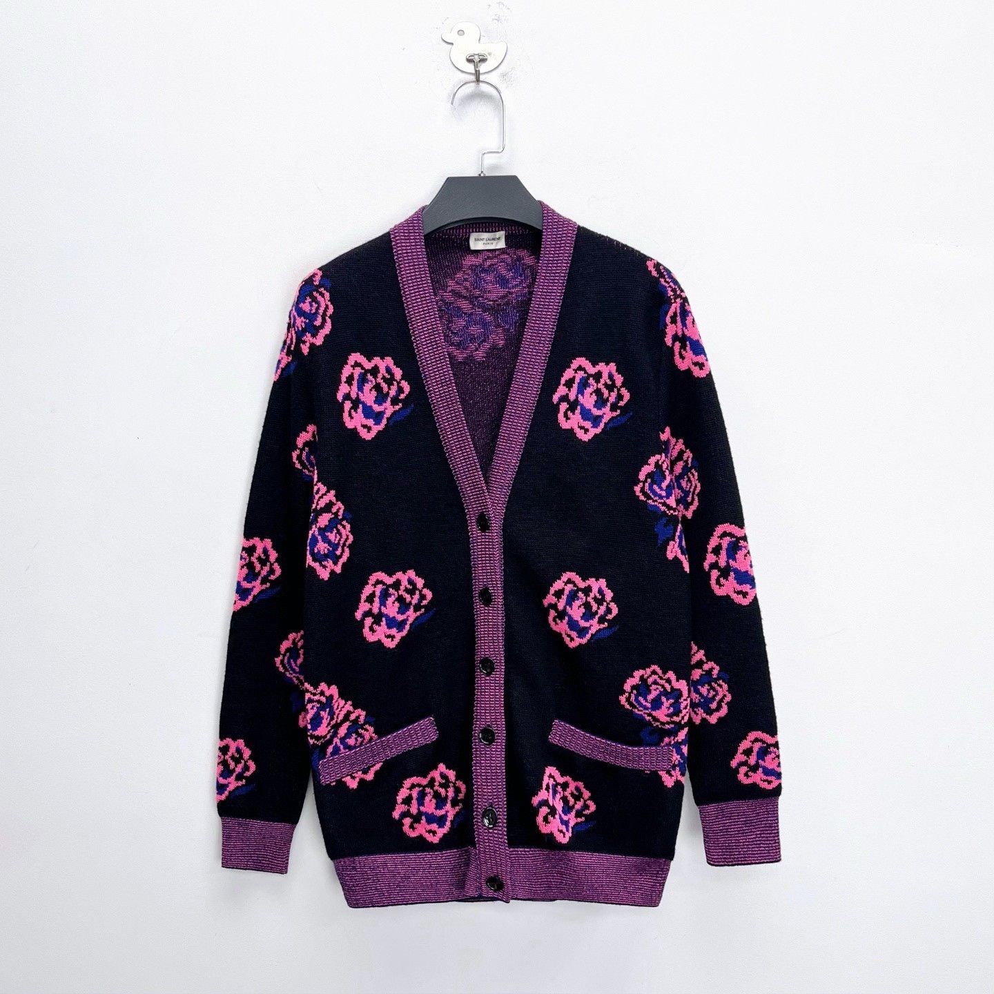 Saint Laurent Paris Saint Laurent SLP Floral Knit Cardigan Size US M / EU 48-50 / 2 - 1 Thumbnail