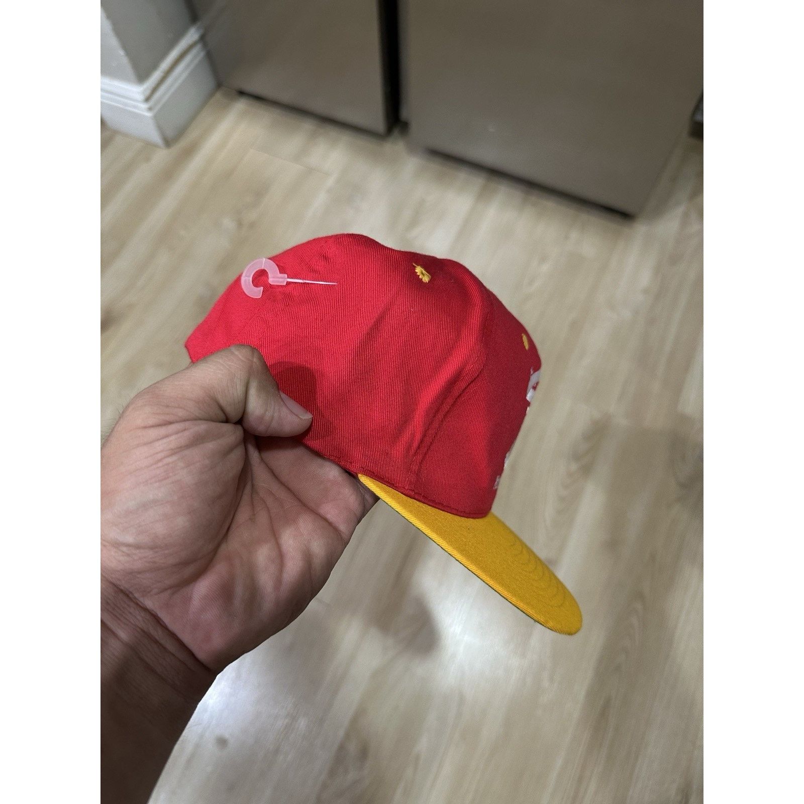 NBA VTG 90s Atlanta Hawks NBA Red Snapback Hat Cap by AJD Size ONE SIZE - 2 Thumbnail