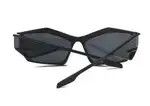 VIBE Cyber Black Sunglasses Retro Punk Archive Cosplay Jewelry Size ONE SIZE - 4 Thumbnail