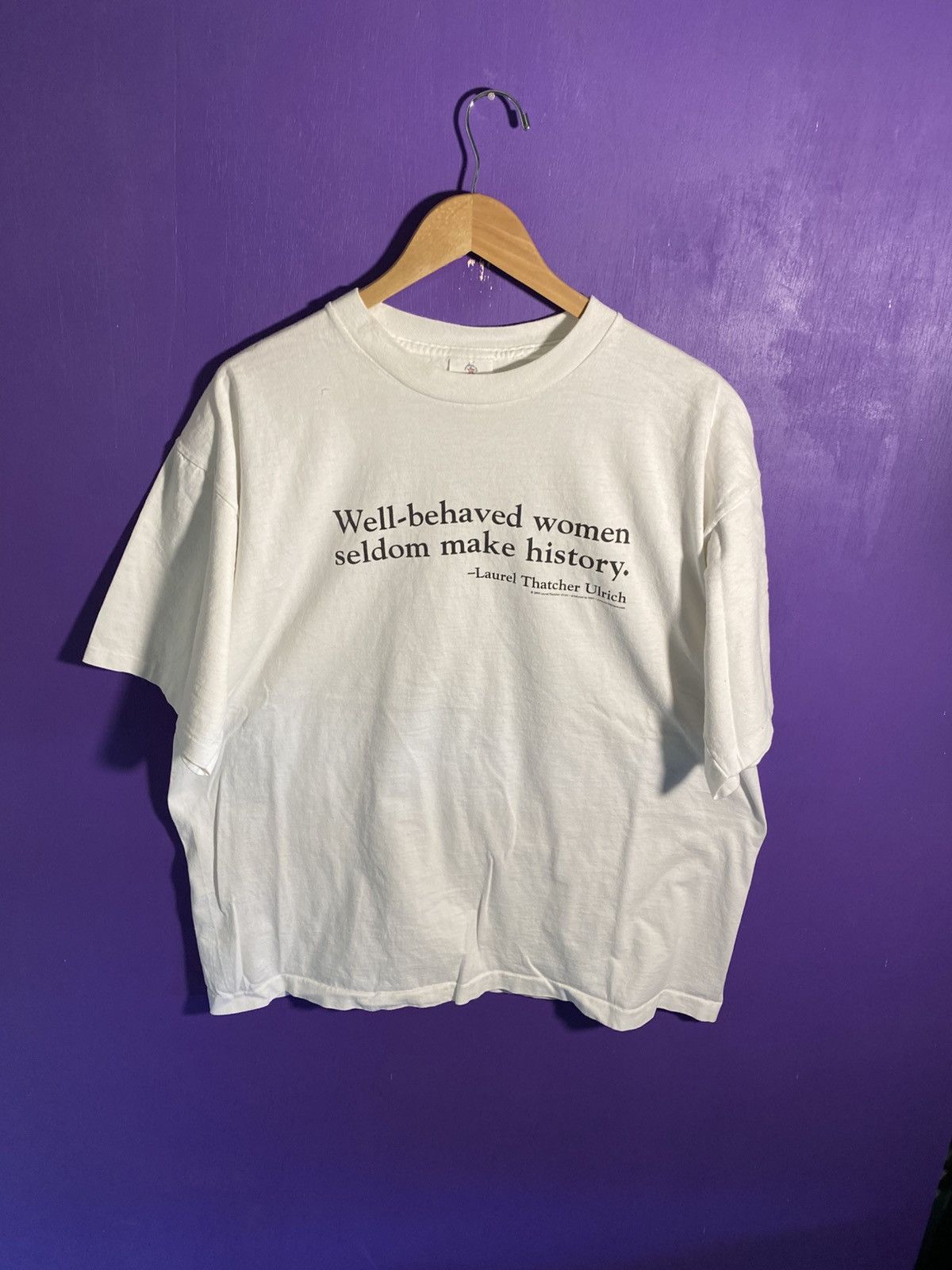 Vintage Vintage 90s Well behaved women history text tee Size US XL / EU 56 / 4 - 1 Thumbnail