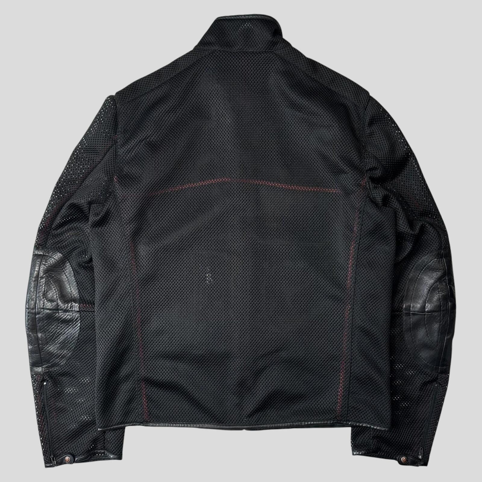 Prada Prada Sport SS00 SAMPLE Mesh + Leather Moto Jacket - IT54 Size US L / EU 52-54 / 3 - 3 Thumbnail