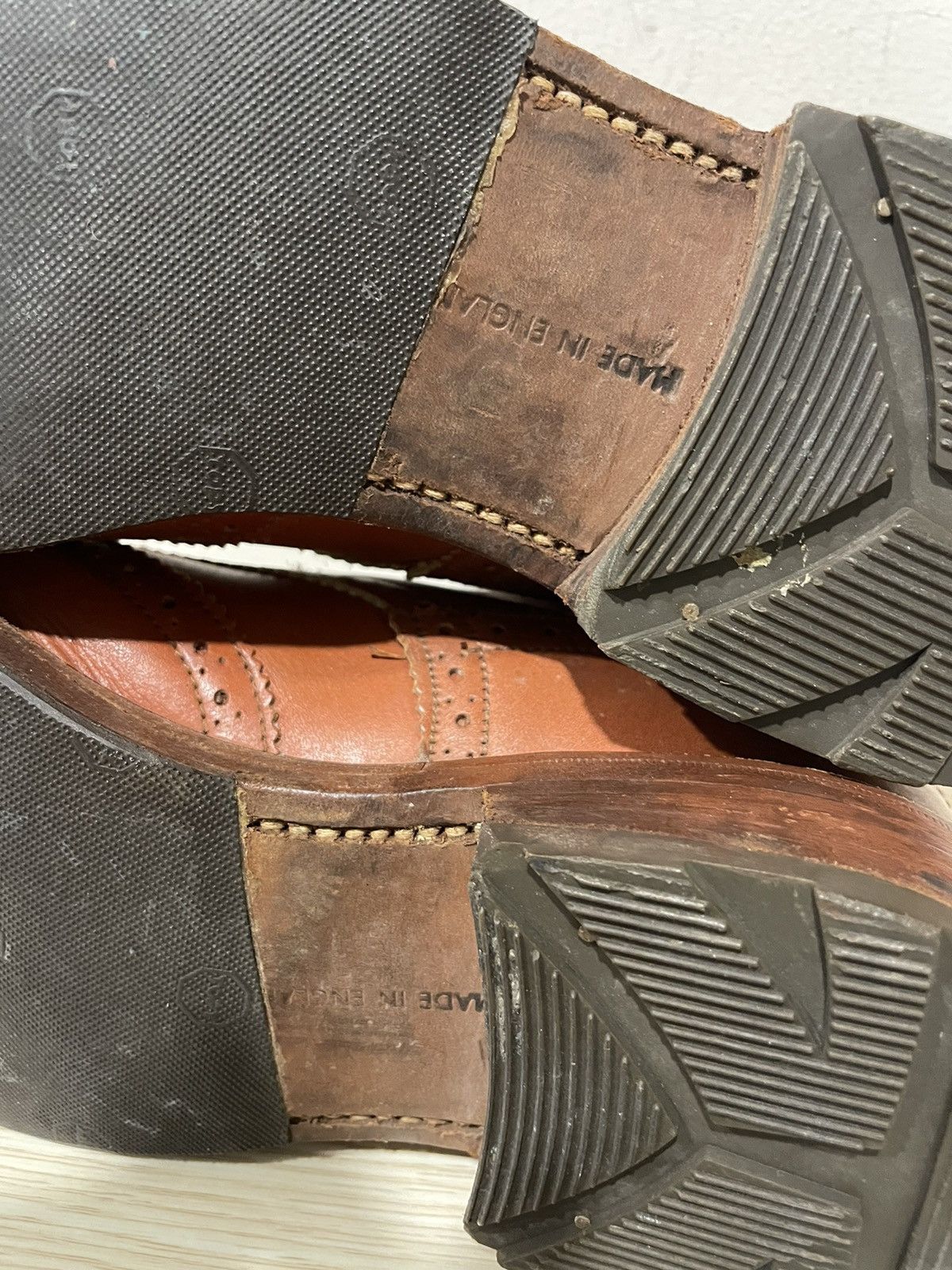 Tricker's Trickers Wingtip Boots Full Leather Made in England 🏴󠁧󠁢󠁥󠁮󠁧󠁿 Unisex Size US 5.5 / EU 38 - 14 Thumbnail