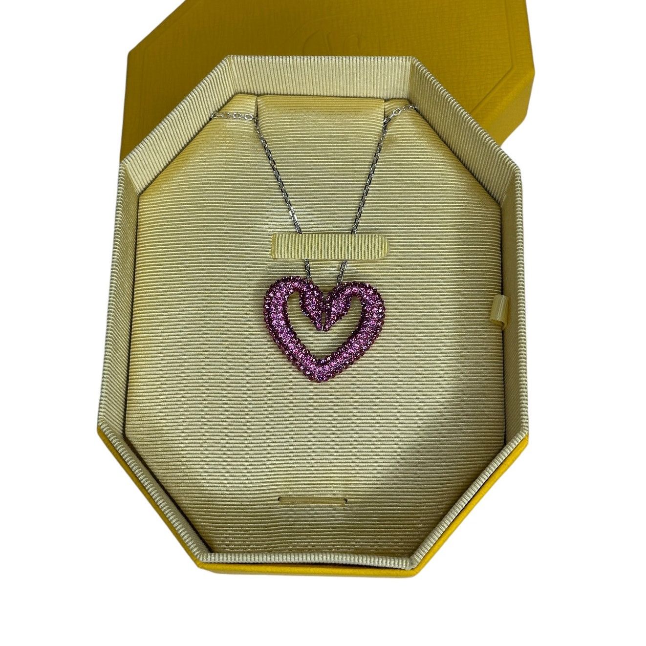 Swarovski Swarovski Sublima Pendant Purple Swan Heart, Large, Necklace Size ONE SIZE - 8 Thumbnail