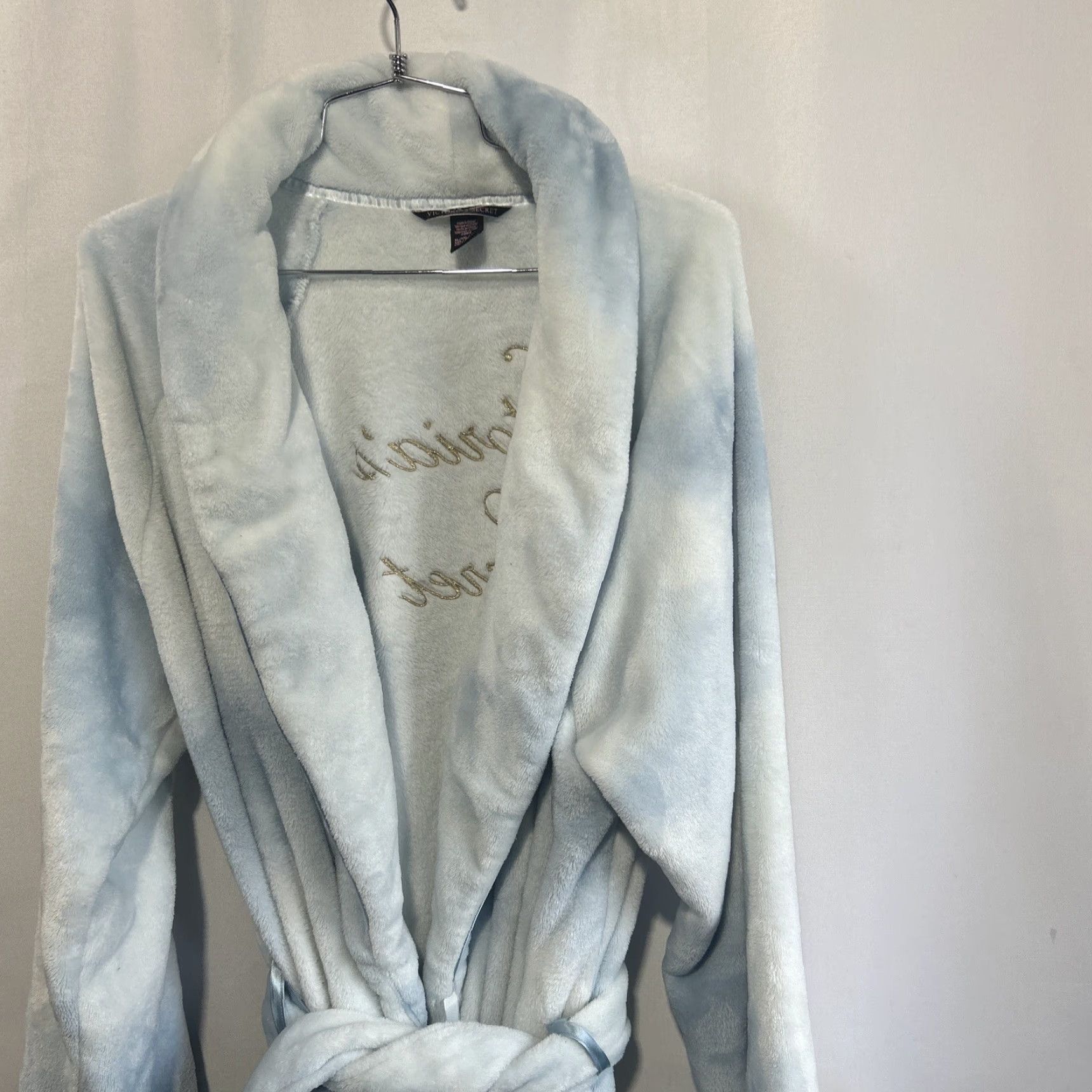 Victoria's Secret Victoria’s Secret Robe Bel ted Pockets Tie Dye Blue XL-XXL Women Kimono Soft Plush Belted Spa Relaxation Linen? Size ONE SIZE - 2 Thumbnail