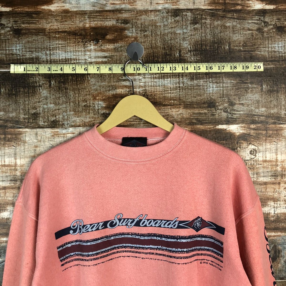 Japanese Brand × Vintage Vintage Sweatshirt Bear Surf Boards Pink #978 Size US M / EU 48-50 / 2 - 4 Thumbnail