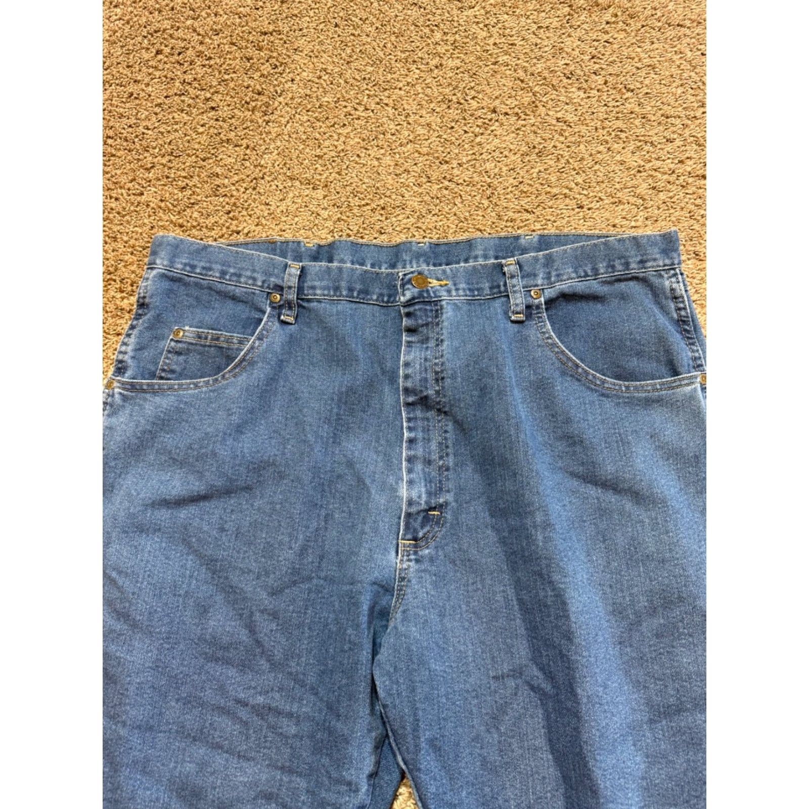 Wrangler Wrangler Rugged Wear Jeans Bootcut Men 42 Blue Denim 42X32 Cotton Blend 5-Pocket Stretch Relaxed M Size US 42 / EU 58 - 2 Thumbnail