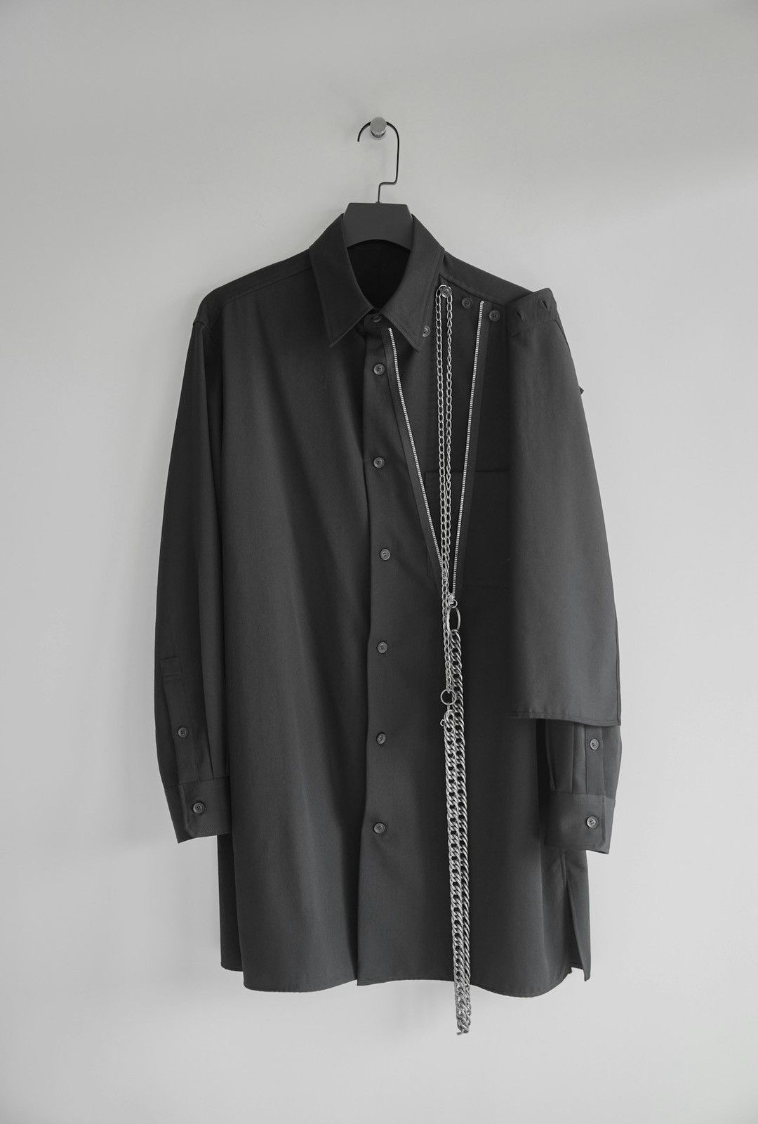 Yohji Yamamoto Yohji Yamamoto Pour Homme Chain Fastener Shirt - HR-B61-100 Size US M / EU 48-50 / 2 - 8 Thumbnail