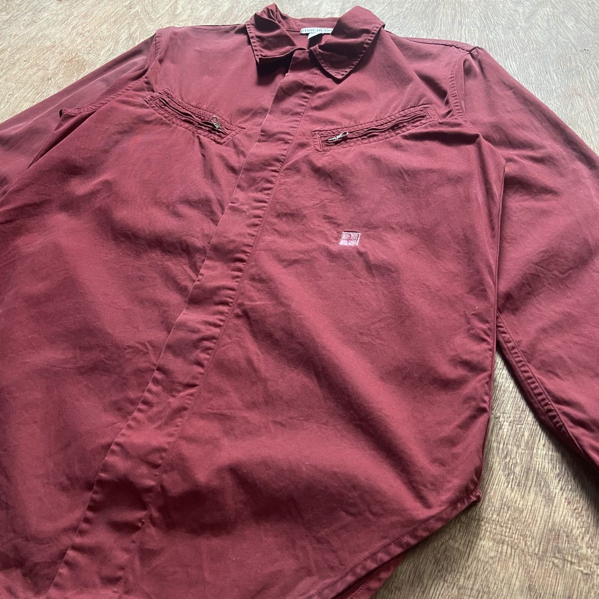 Stone Island Vintage Faded Stone Island Button Up Shirt Size US S / EU 44-46 / 1 - 4 Thumbnail