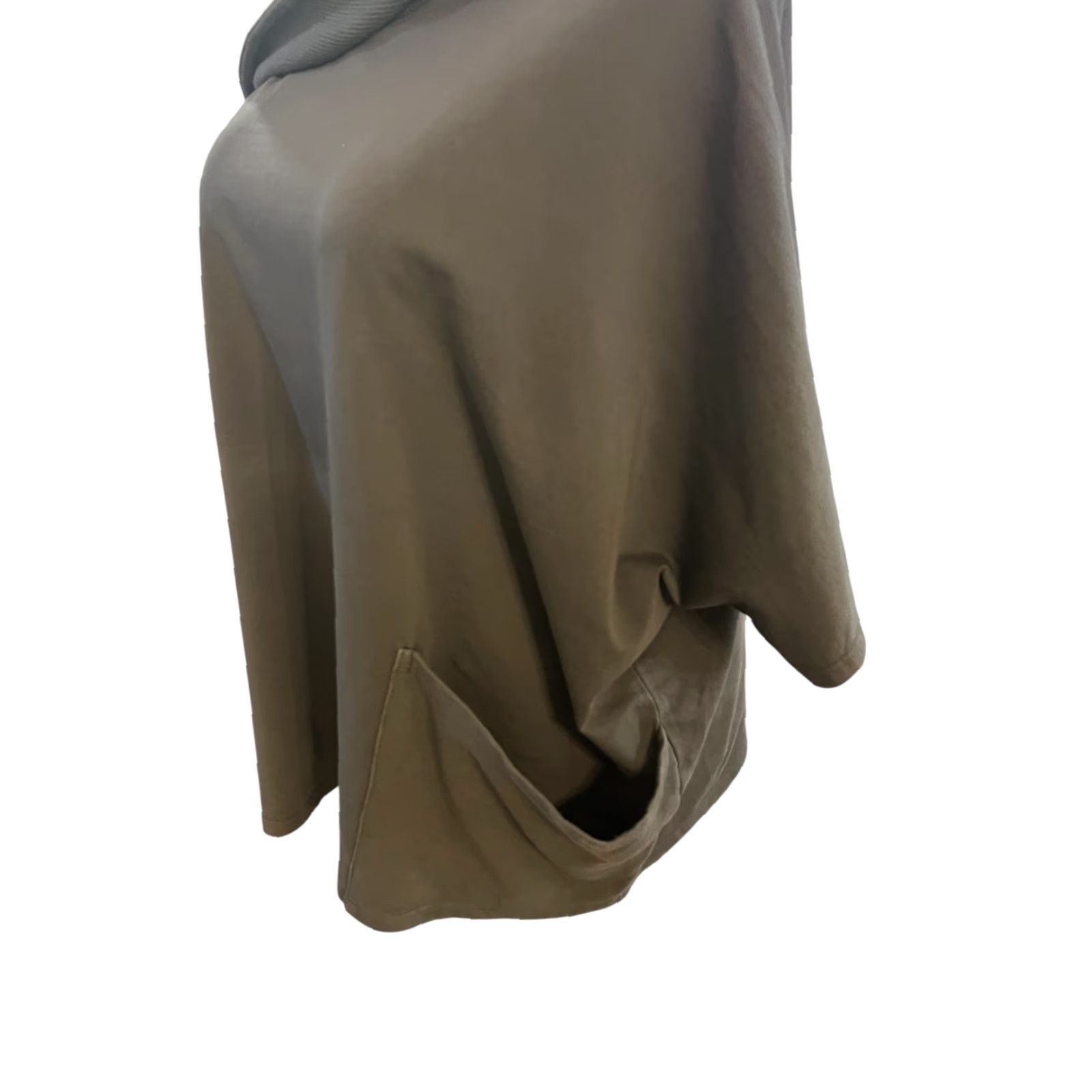 Vintage Tina Stephens Cotton Cowl Neck Wrap Jacket One Size Gray Lagenlook Size ONE SIZE - 3 Thumbnail