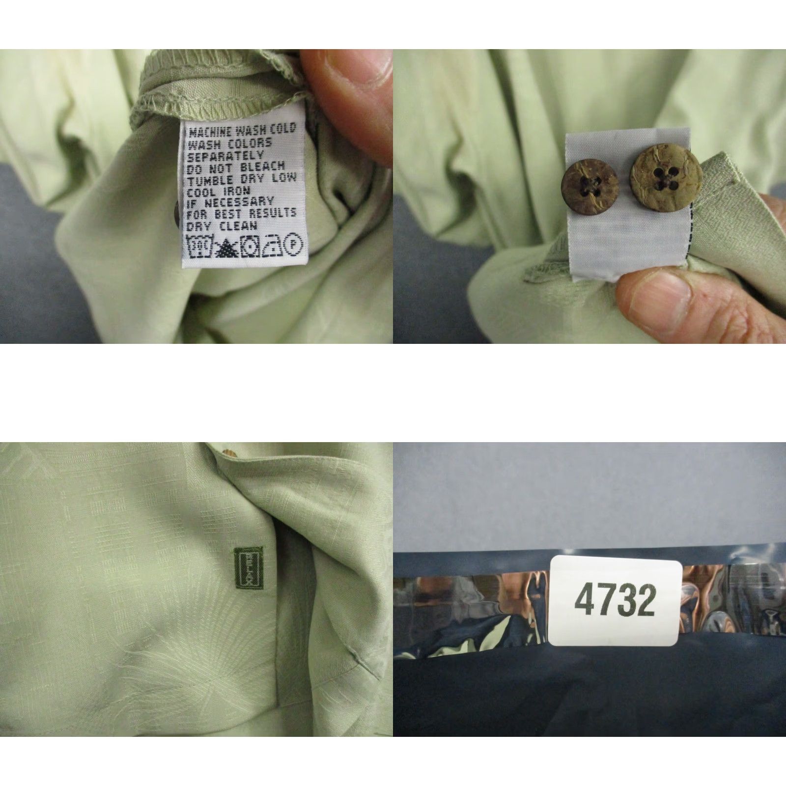 Tommy Bahama Tommy Bahama Shirt XL 100% Silk Palm Drink Cocktail Pattern Light Olive Green Floral Button-Up Short Sleeve Mens Shirt Size US XL / EU 56 / 4 - 9 Thumbnail