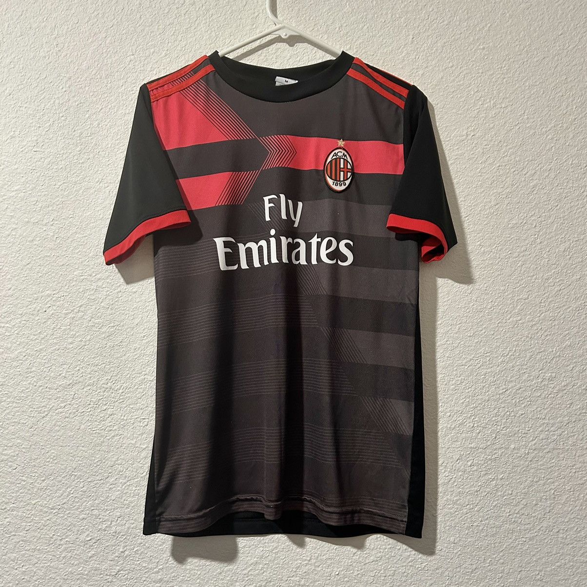 Other AC Milan 2017-18 Soccer Jersey Black/Red Men’s Medium Size US M / EU 48-50 / 2 - 1 Thumbnail