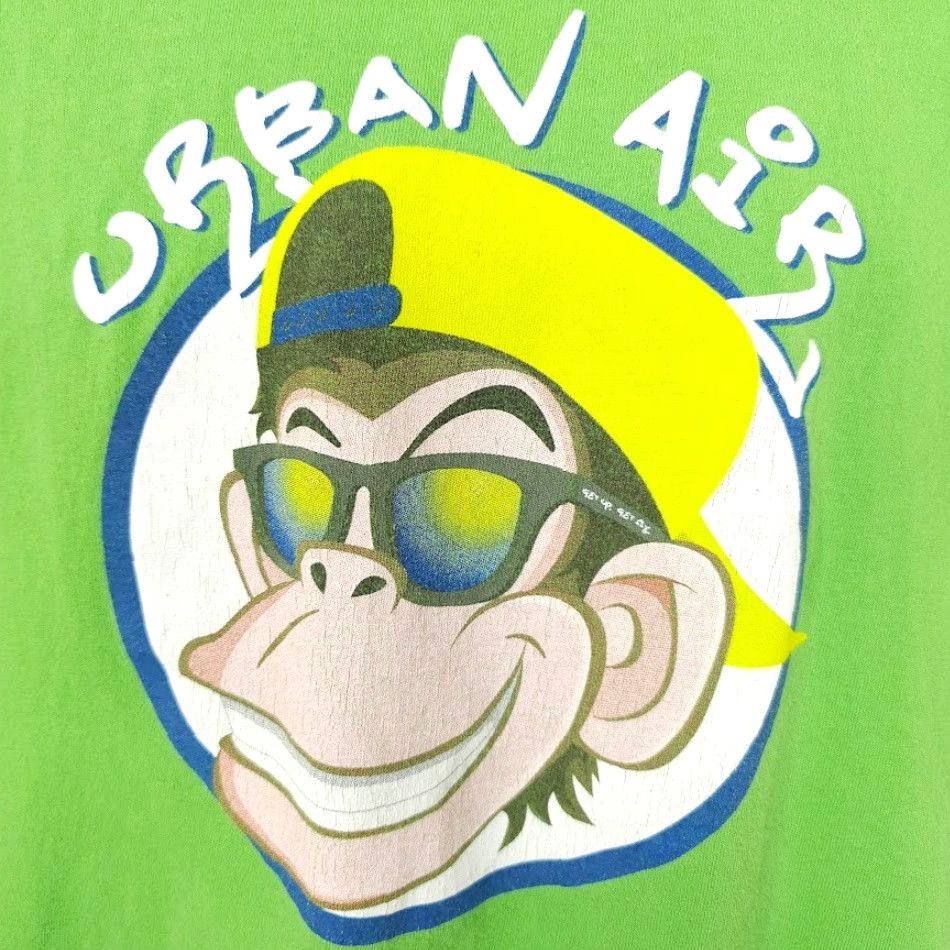 Gildan VINTAGE Urban Air Skateboarding T Shirt Mens Size XL Green Skater Monkey Size US XL / EU 56 / 4 - 3 Thumbnail