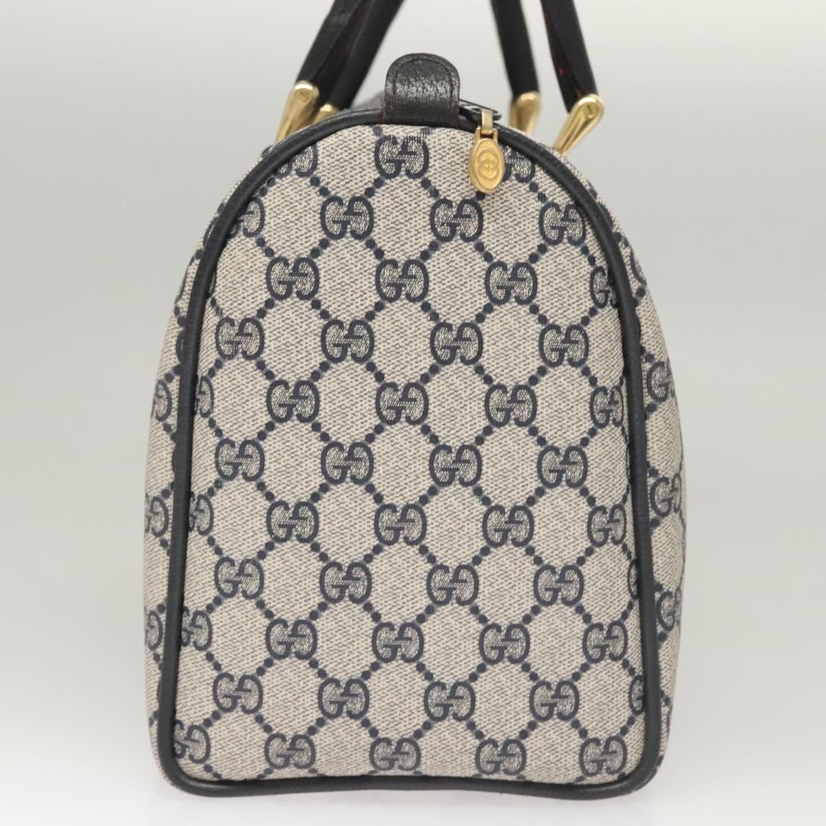 Gucci GUCCI GG Supreme Sherry Line Hand Bag Pvc Navy Gold Red 378 Size ONE SIZE - 5 Thumbnail