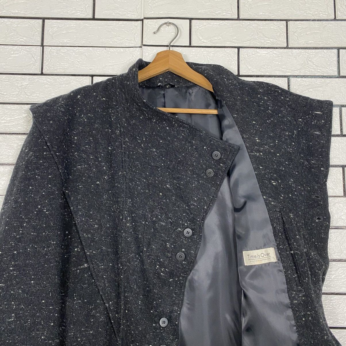 Issey Miyake 📌Vintage Overcoat Wool Long Double Breast Time Is Over Size US M / EU 48-50 / 2 - 14 Thumbnail