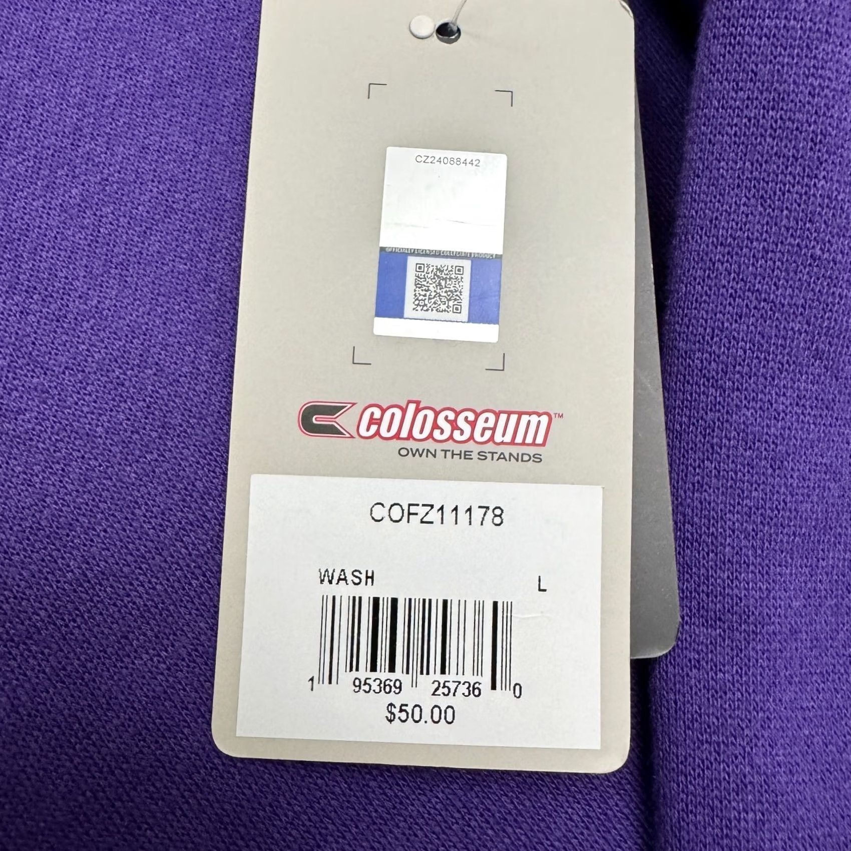 Vintage Colosseum Purple 1/4 Zip Pullover Sweatshirt Mens L NWT Collegiate, Outdoor, Sports, Mock Neck, Fleece, Zip, Logo, Long Sleeve, Regular Fit Size US L / EU 52-54 / 3 - 7 Thumbnail