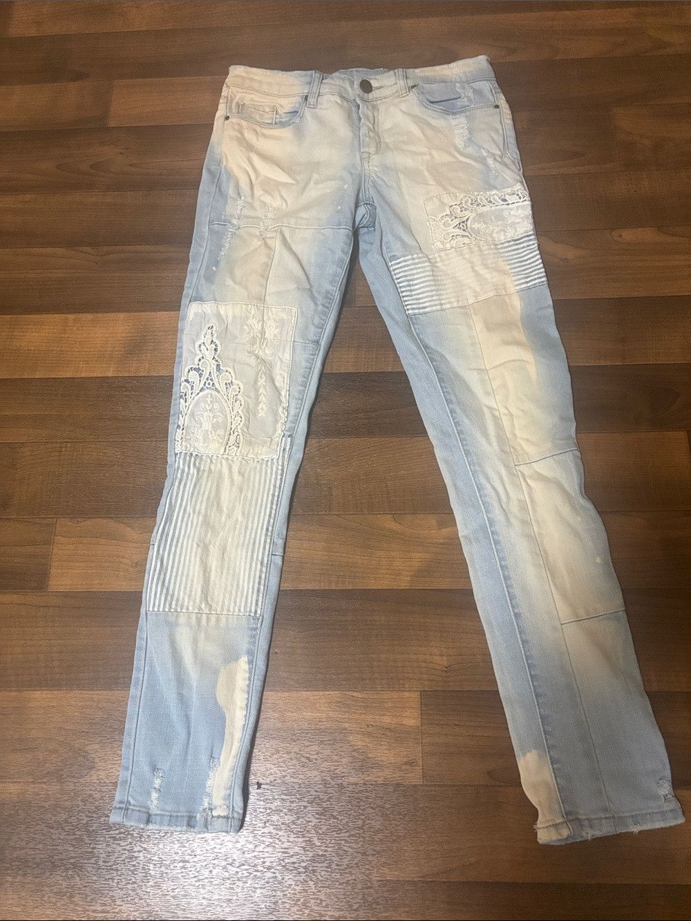 BLANKNYC Blank NYC Shibby Patchwork Stretch Skinny Jeans 27 Size 27" / US 4 / IT 40 - 2 Thumbnail