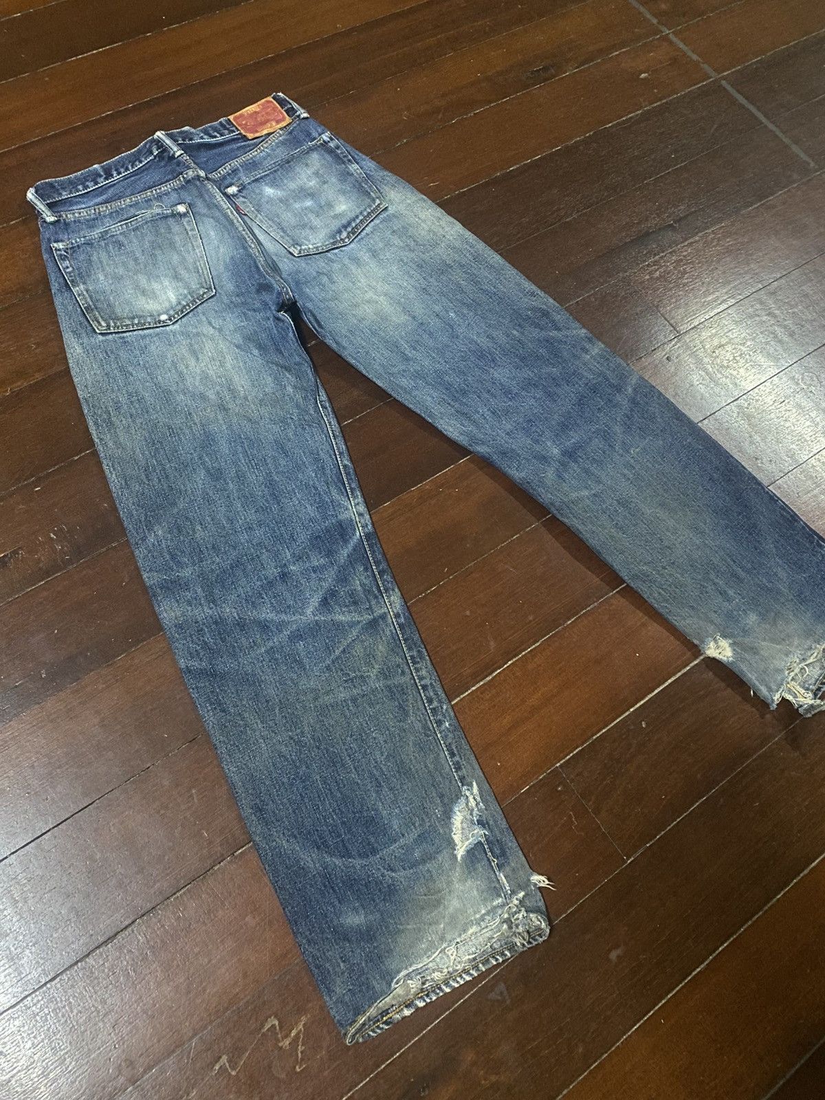 Warehouse & Co. Vintage Pherrow’s Stormy Blue Flared distressed mud wash Size US 32 / EU 48 - 16 Thumbnail