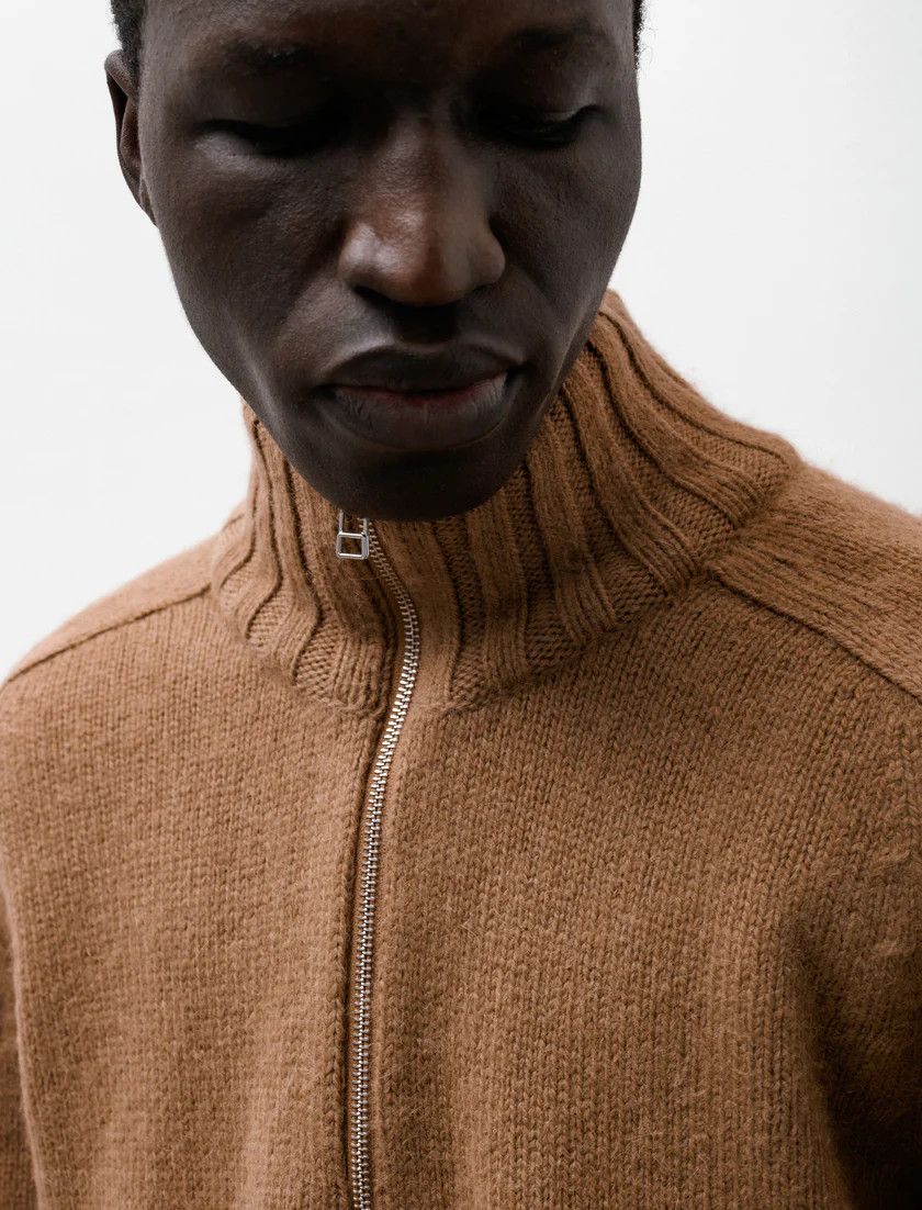 Norse Projects $540 - Bruno Alpaca Half Zip - Duffle Brown Size US M / EU 48-50 / 2 - 2 Thumbnail