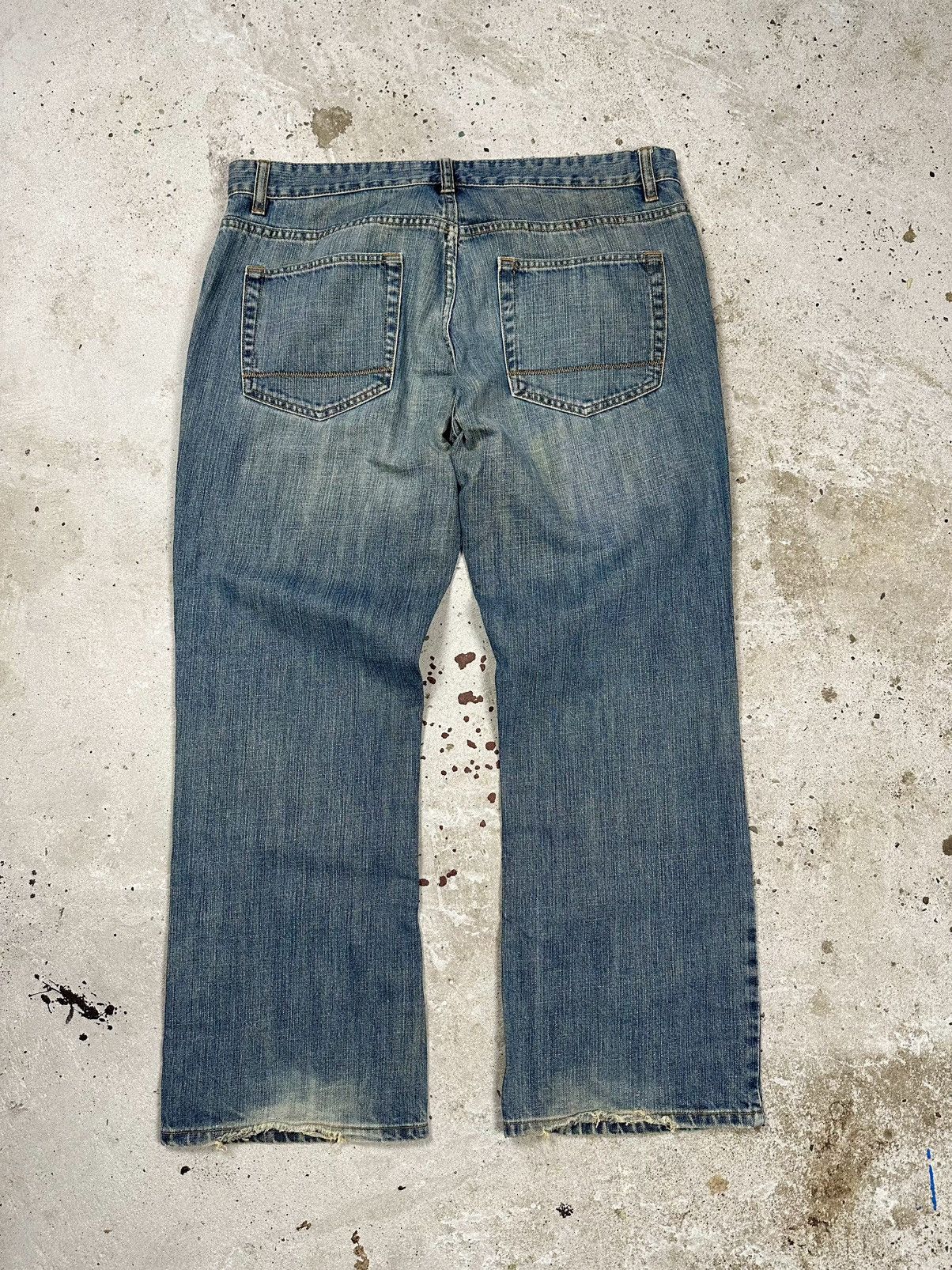 If Six Was Nine Vintage Y2K Baggy Flare Boot Cut Distressed Jeans Japanese Size US 38 / EU 54 - 3 Thumbnail