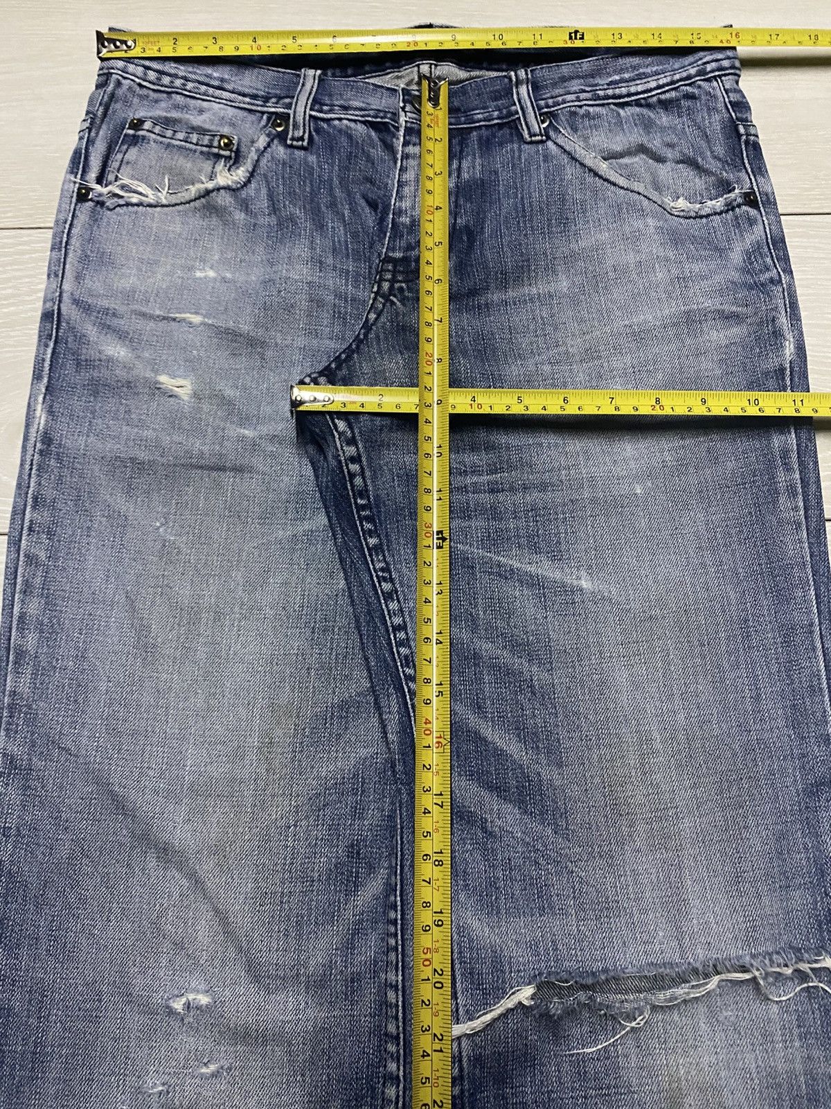 Japanese Brand Vintage Japanese Brand Midas Studd Backpatch Distressed Jean Size US 32 / EU 48 - 15 Thumbnail