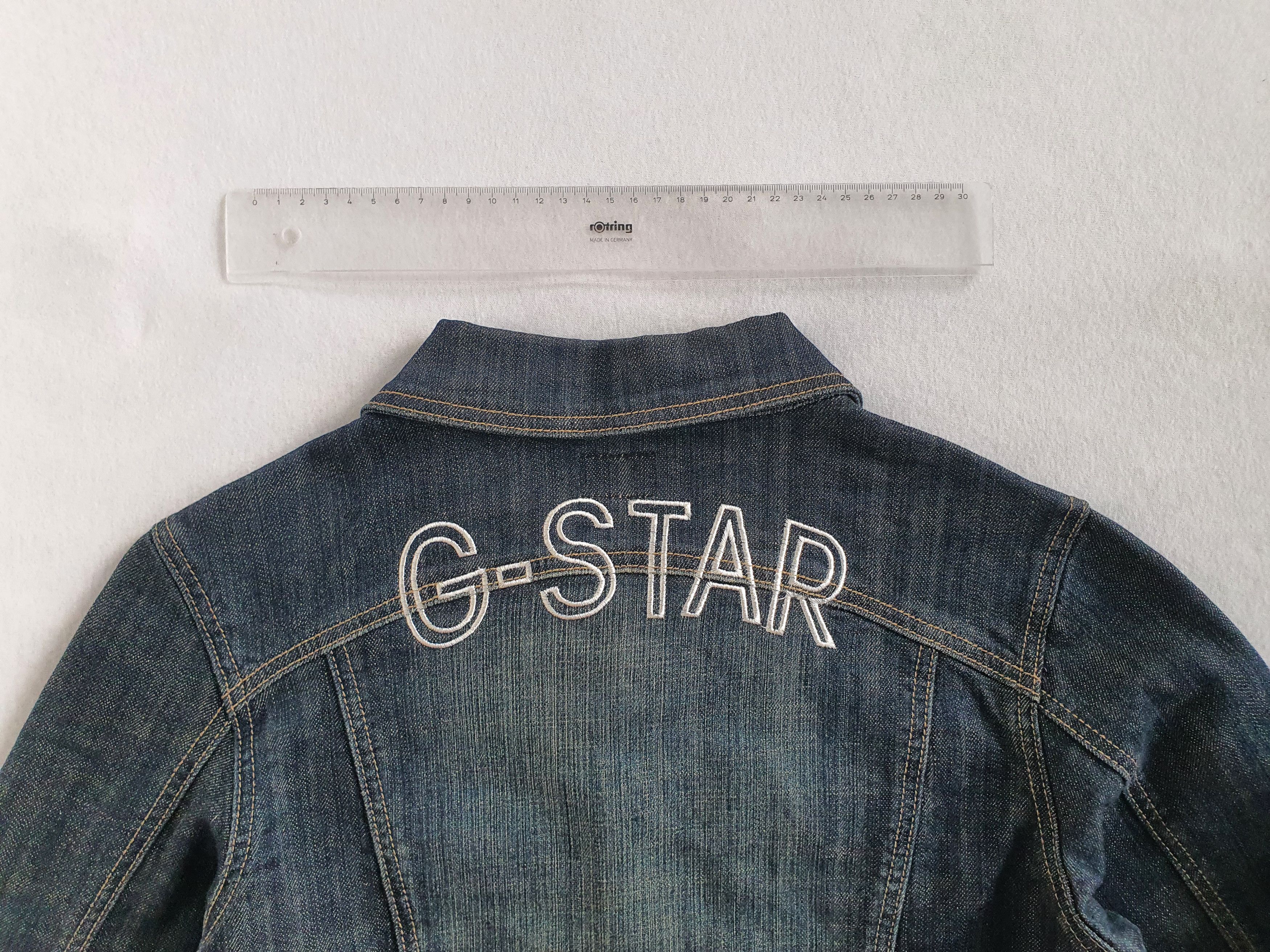 G-Star RAW ORIGINALS Vintage Slim Trucker Embroidered Jacket - Sz L Size S / US 4 / IT 40 - 7 Thumbnail