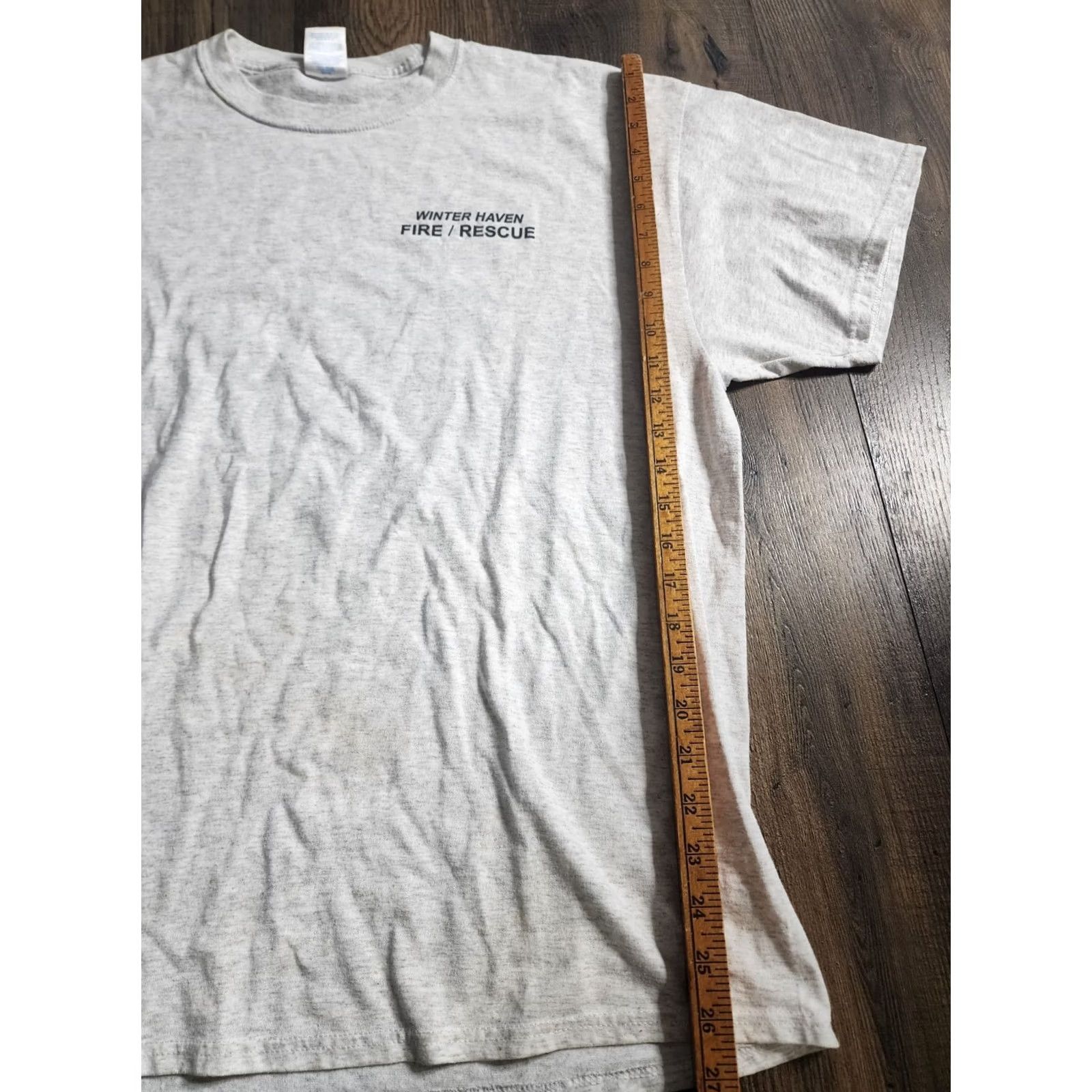Vintage VINTAGE Unbranded T-Shirt Men XL Winter Haven FL Fire Department Double Sided Distressed Gray Cotton Knit Logo Crew Neck Short Sleeve 90s Theme Mens Size US XL / EU 56 / 4 - 3 Thumbnail