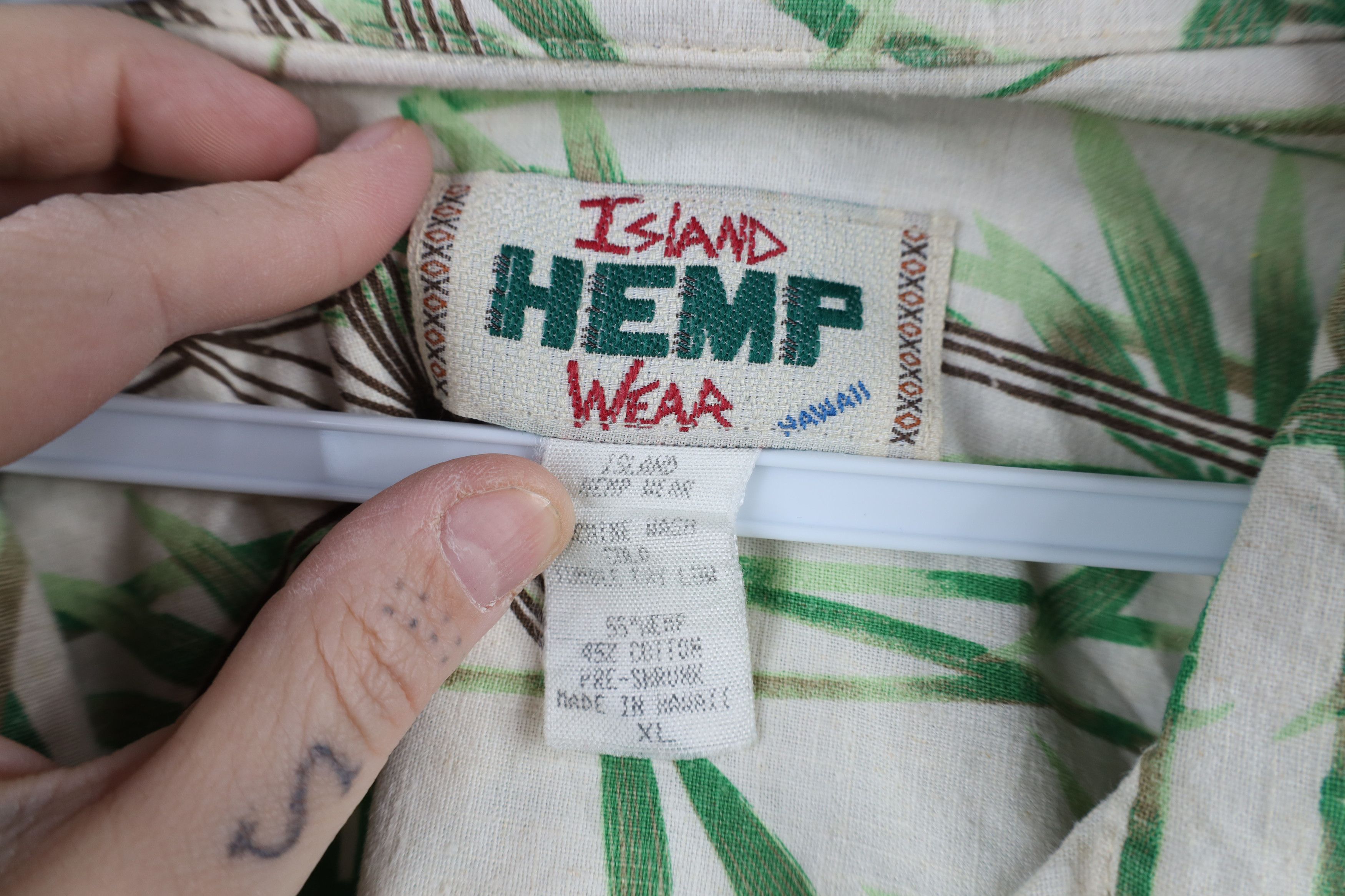 Vintage Vintage 90s Streetwear Hemp Blend Collared Button Shirt USA Size US XL / EU 56 / 4 - 9 Thumbnail