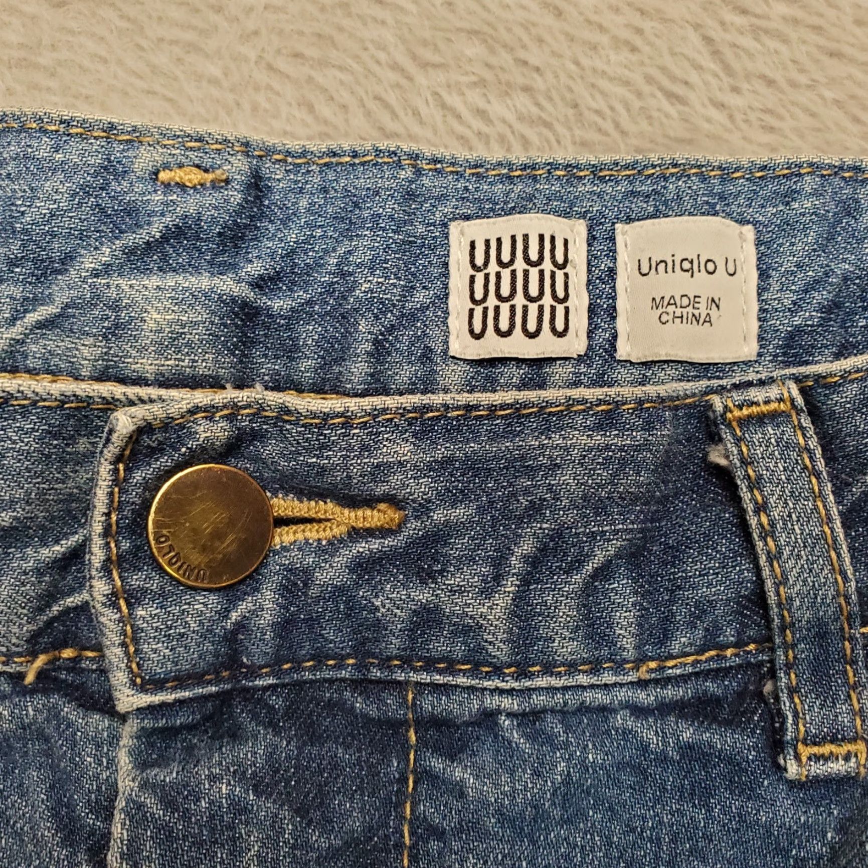 Uniqlo Uniqlo Shorts Womens 35x6 blue Denim Cutoff Flat Front Twill Jorts Pants Blackout? Size 24" / US 00 / IT 34 - 2 Thumbnail