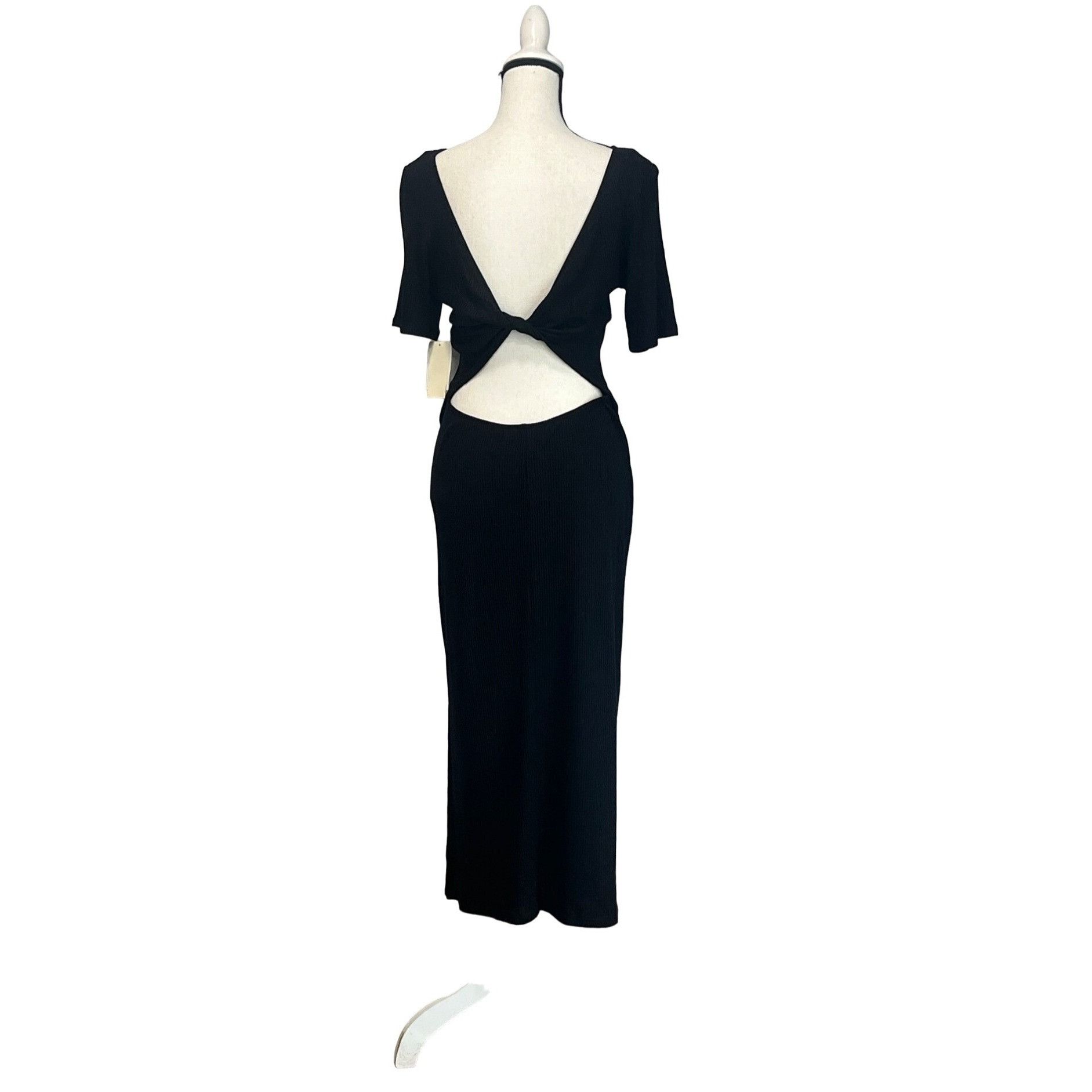 Other ROW A Junior’s Ribbed Bodycon MIDI Dress with Twist Back, B Size XL / US 12-14 / IT 48-50 - 5 Thumbnail