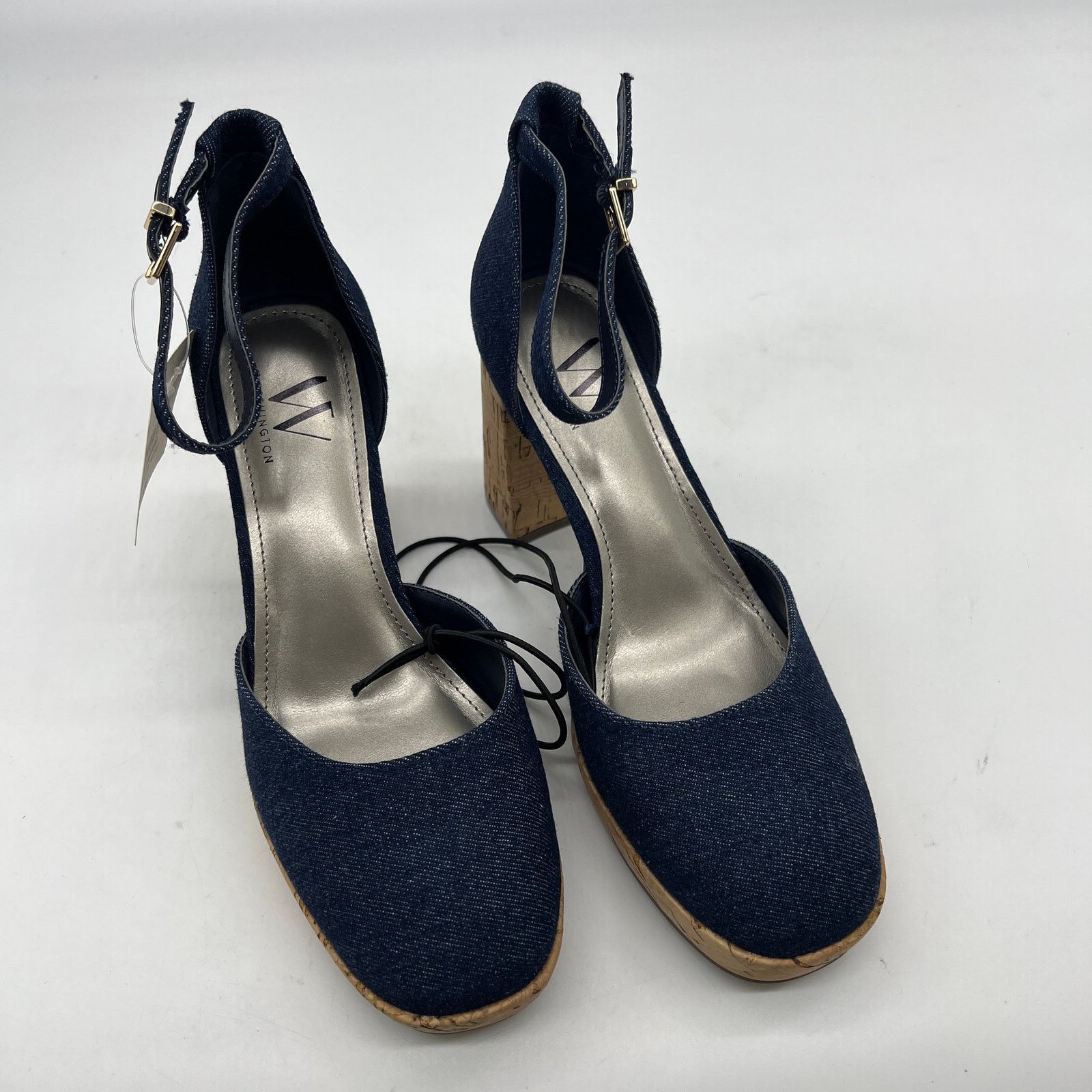 Other Worthington Womens Panama Block Heel Pumps Denim Size 6.5M Size US 6.5 / IT 36.5 - 3 Thumbnail