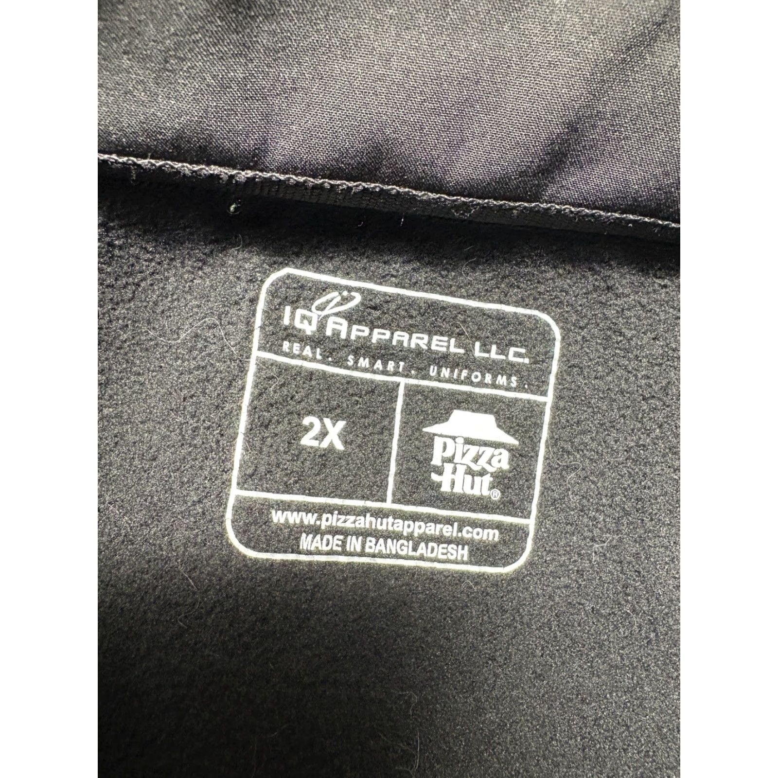 VINTAGE Pizza Hut Employee Jacket Mens 2X Black Workwear Full Zip Soft Shell IQ Apparel