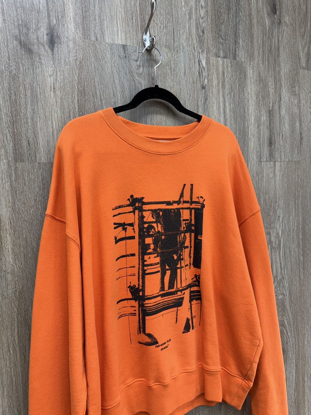 Off-White Off White Orange Crewneck Size US L / EU 52-54 / 3 - 2 Thumbnail