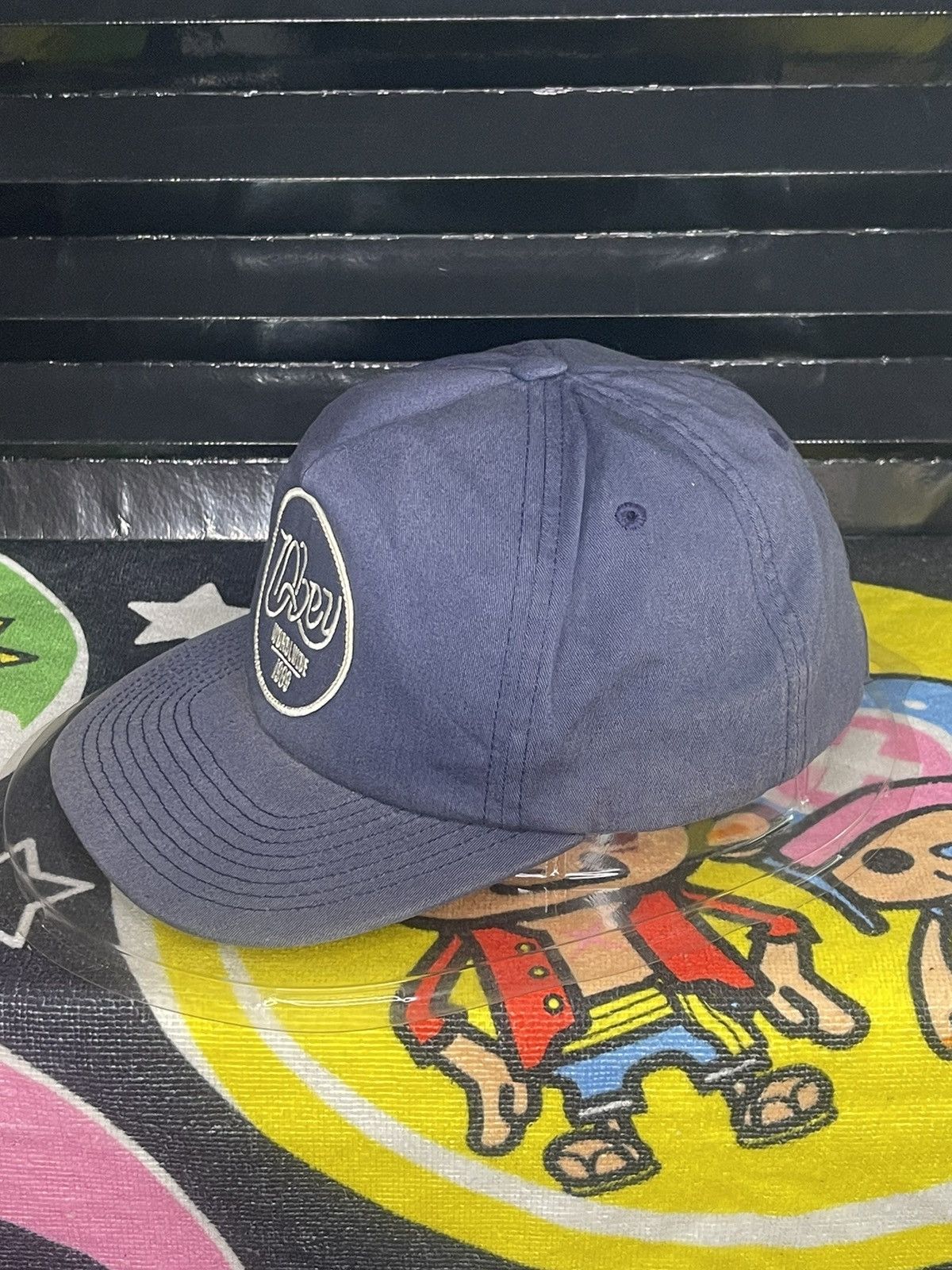 Obey OBEY HAT BLUE LEATHER STRAP Size ONE SIZE - 2 Thumbnail