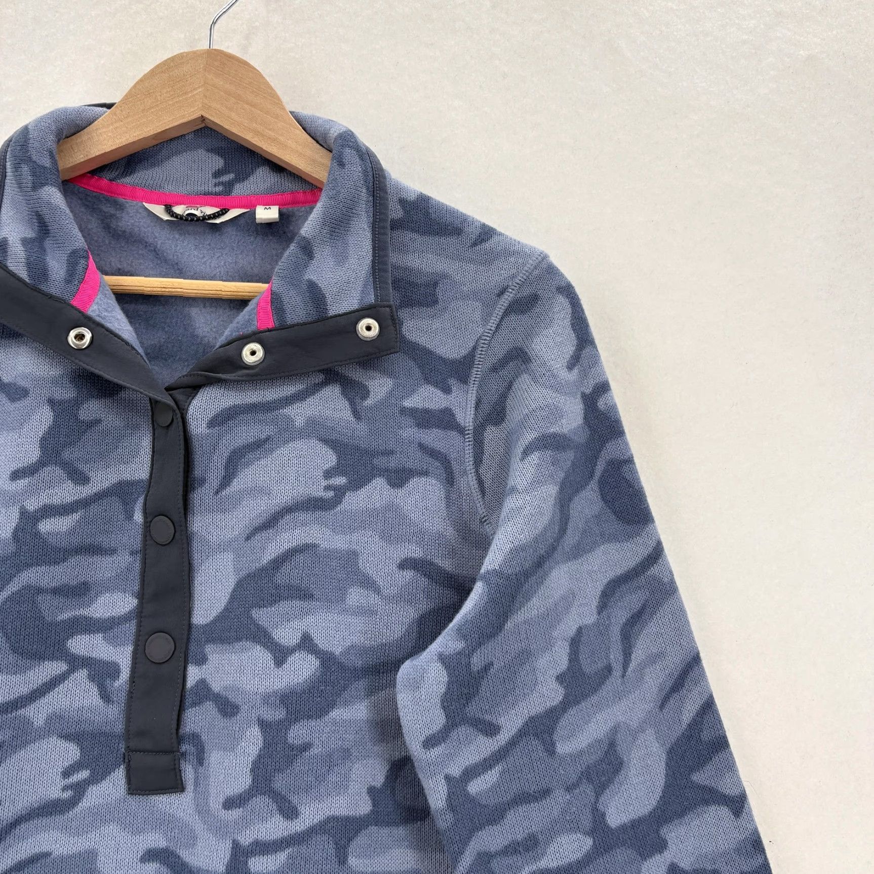 Vineyard Vines Vineyard Vines Fleece Jacket Womens M Blue Camouflage Snap Pullover Outdoor Whale Size M / US 6-8 / IT 42-44 - 2 Thumbnail