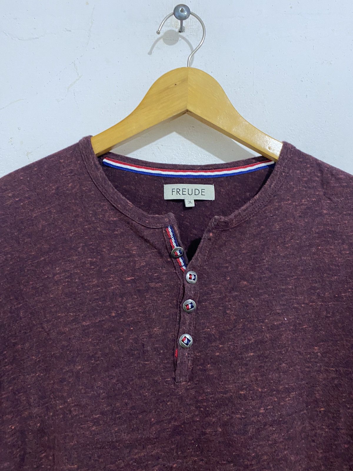 If Six Was Nine 💸BINDINGOFFER💸Japanese Freude Maroon Longsleeve Goa Styled Size US XL / EU 56 / 4 - 3 Thumbnail