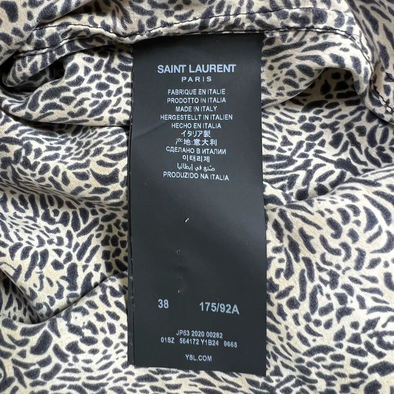 Yves Saint Laurent Saint Laurent size 38 20 FW mulberry silk tiger-print shirt Size US M / EU 48-50 / 2 - 4 Thumbnail