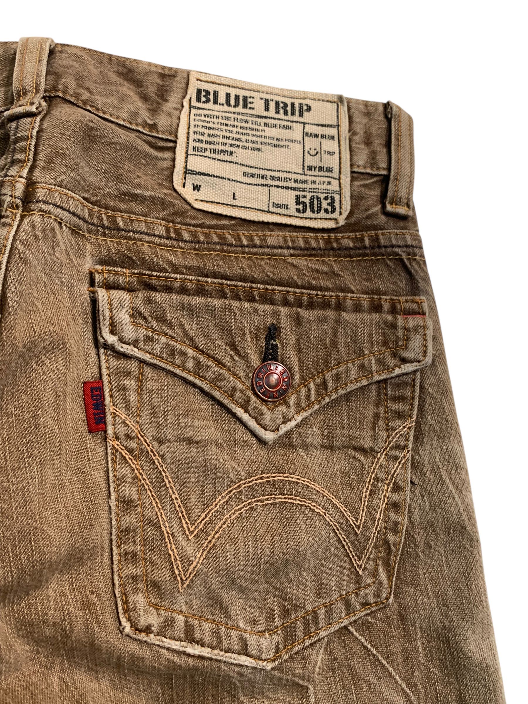 Edwin FLARE EDWIN 503 FADED & RUSTY PUNK DISTRESSED DENIM Size US 31 - 10 Thumbnail