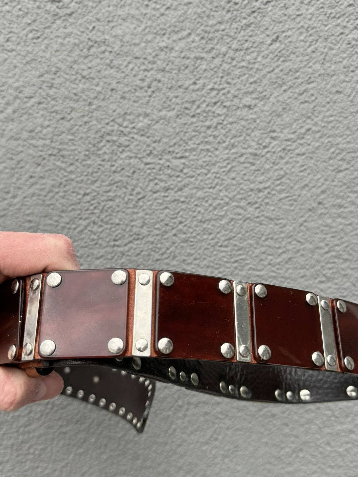 Vintage Nanni Leather Italy Avant-Garde Belt Size ONE SIZE - 11 Thumbnail