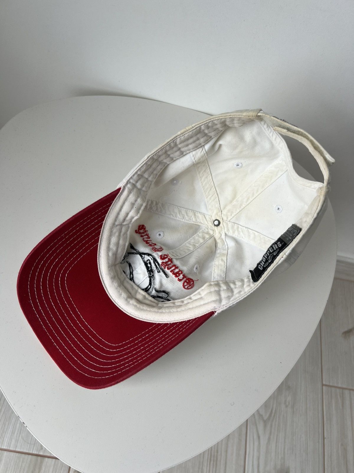 Vintage Orange County Choppers Cap, White Red with Logo, OSFM Size ONE SIZE - 15 Thumbnail