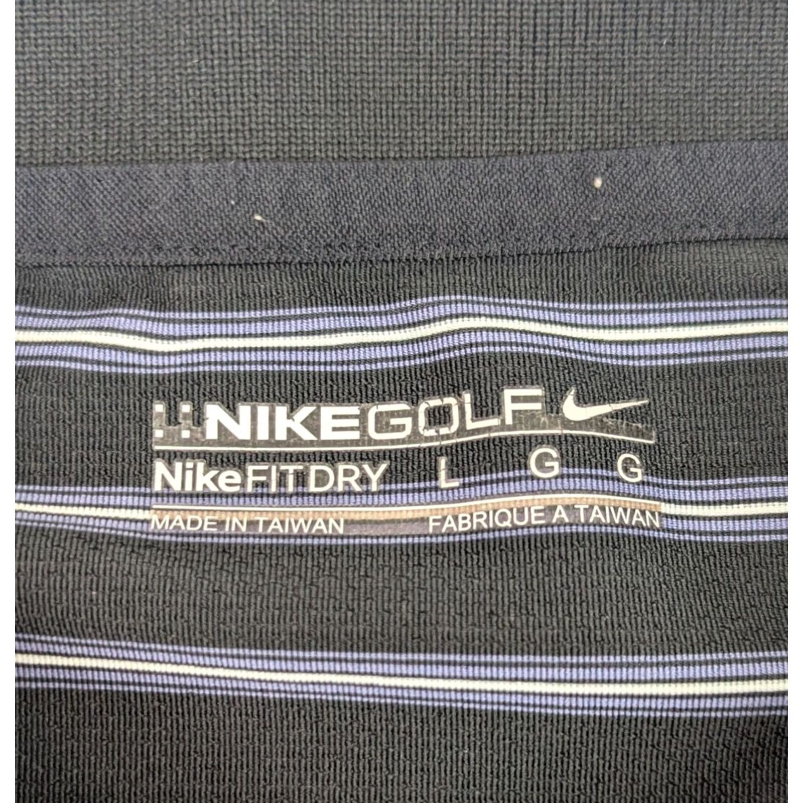Nike Nike Golf Fit Dry Performance Polo Shirt Men L Black Striped Wicking - EUC Size US L / EU 52-54 / 3 - 3 Thumbnail