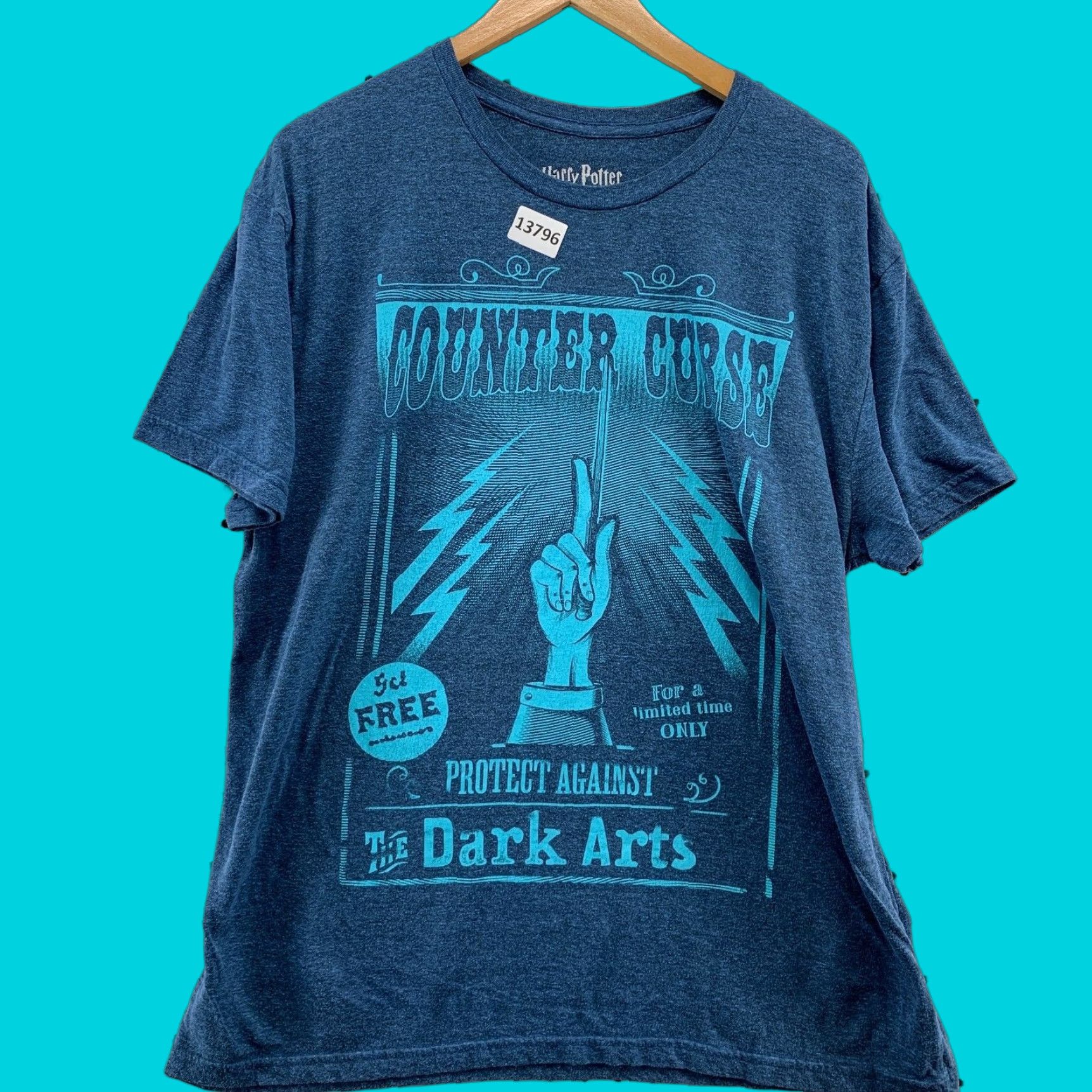 Vintage Vintage Harry Potter Dark Arts Blue T-Shirt XL Unisex 2010s Graphic Crew Neck Art Size US XL / EU 56 / 4 - 1 Thumbnail